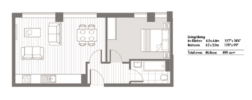 Clayton Road, Hayes floorplan
