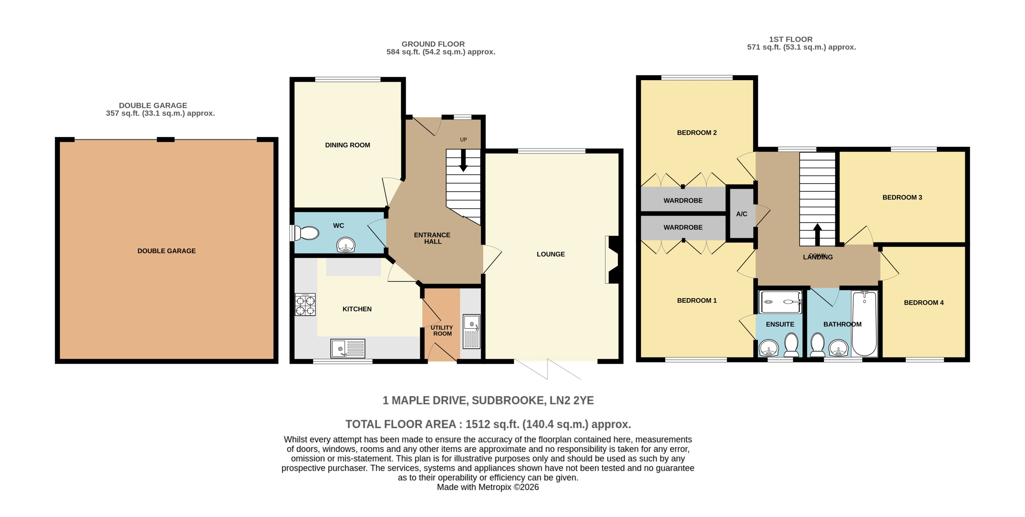 1, Maple Drive, Sudbrooke floorplan