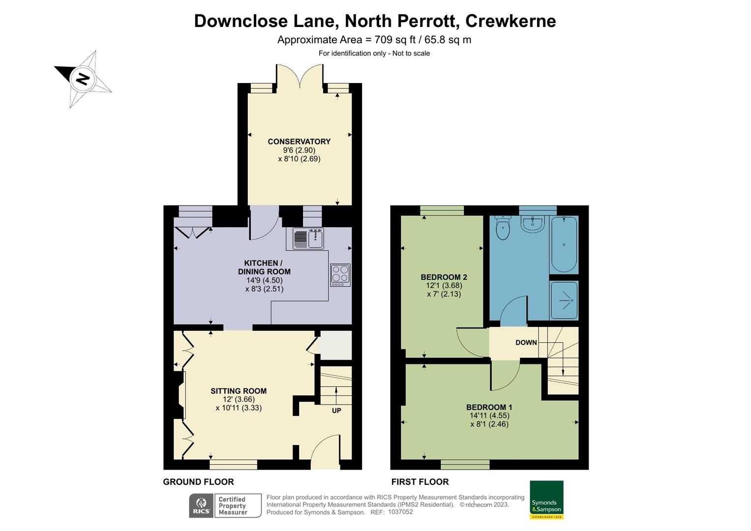 Downclose Lane, North Perrott, Crewkerne TA18, 2 bedroom terraced house