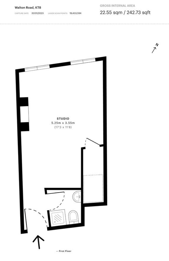 194a, Walton Road, East Molesey floorplan