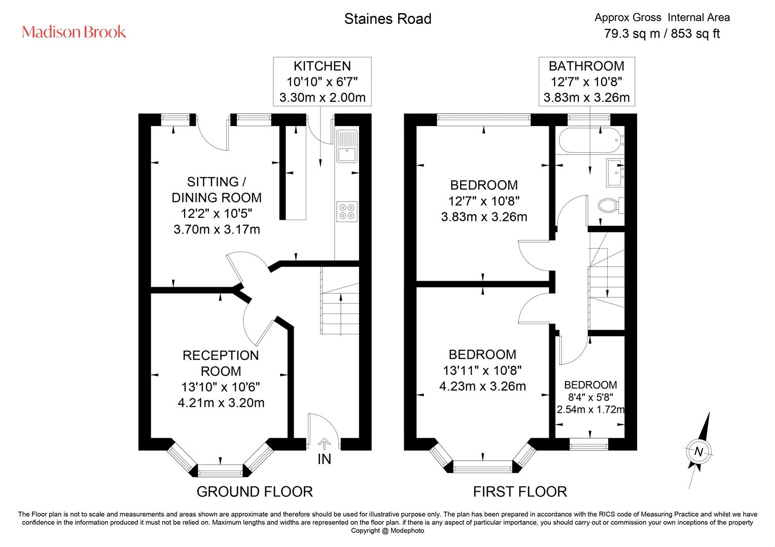 322, Staines Road, Twickenham floorplan