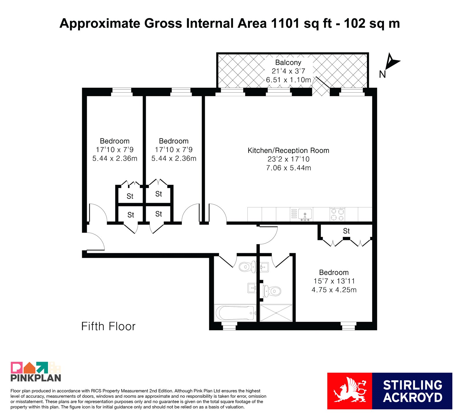 Flat 9, 1, Curtain Place, London floorplan
