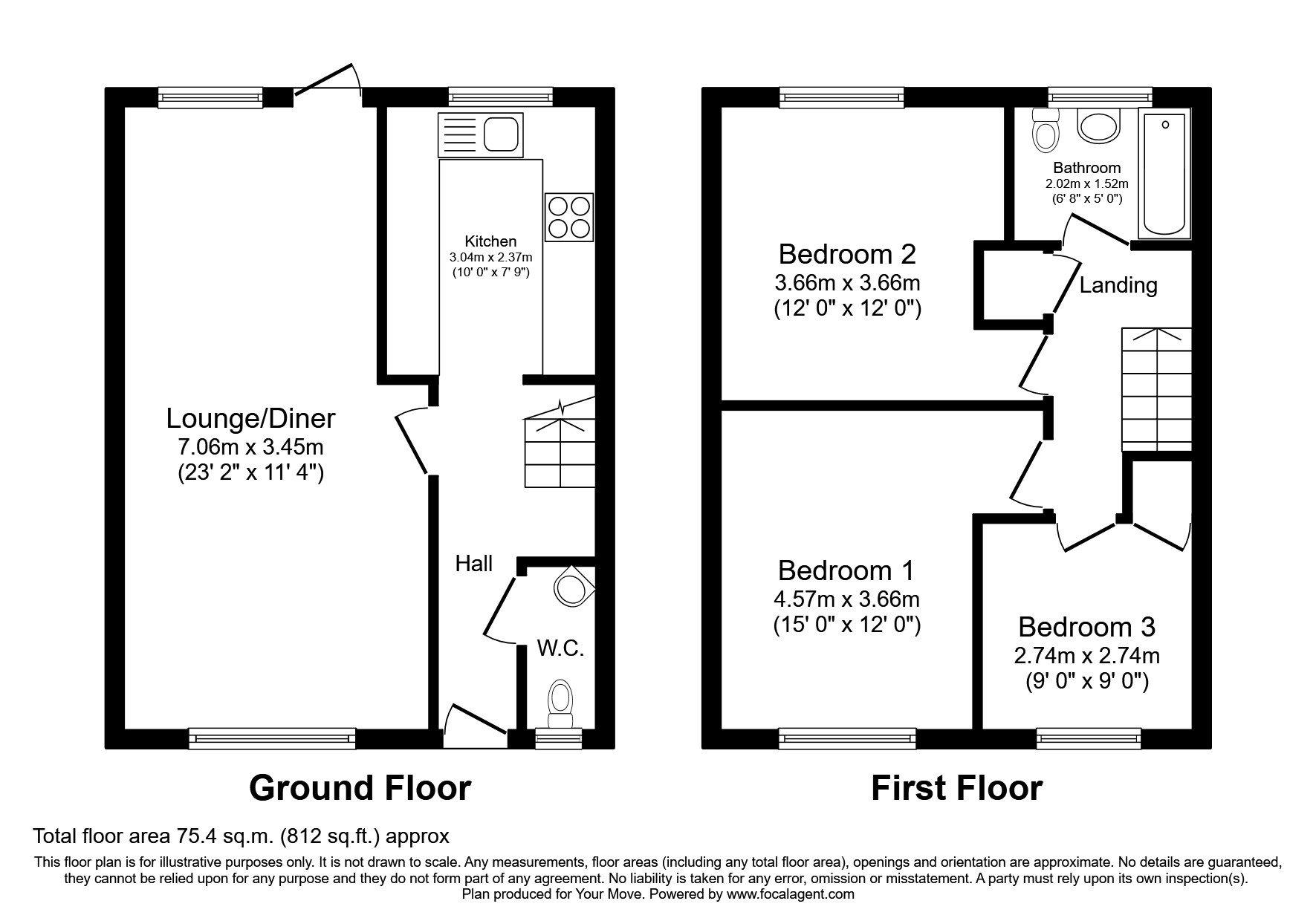 Lomond Road, Hemel Hempstead, Hertfordshire HP2, 3 bedroom end terrace