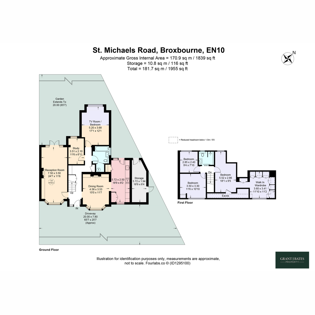 37, St Michaels Road, Broxbourne floorplan