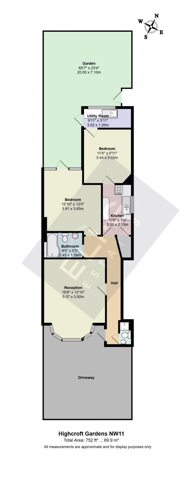 34 Highcroft Gardens, London floorplan