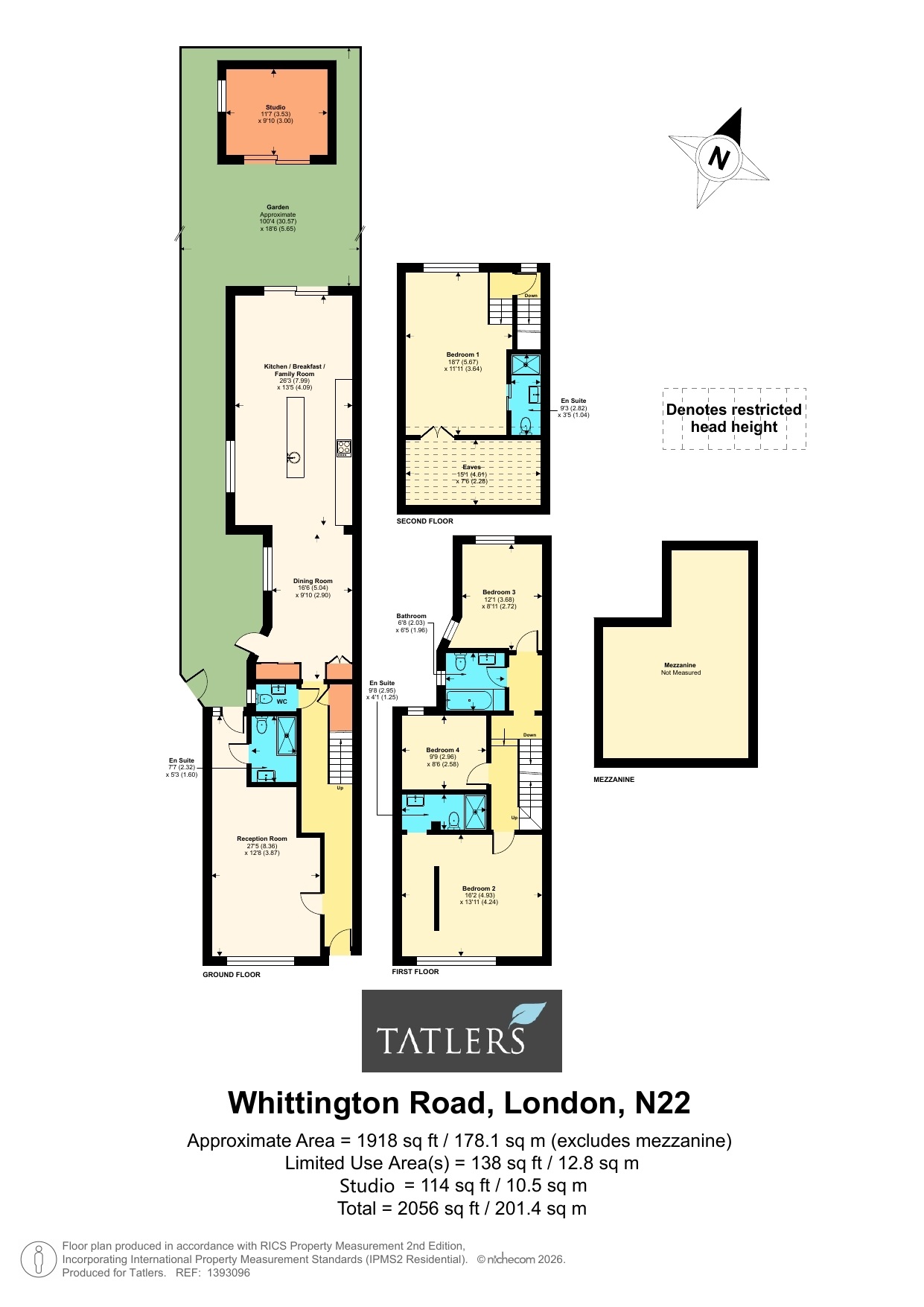 103, Whittington Road, London floorplan