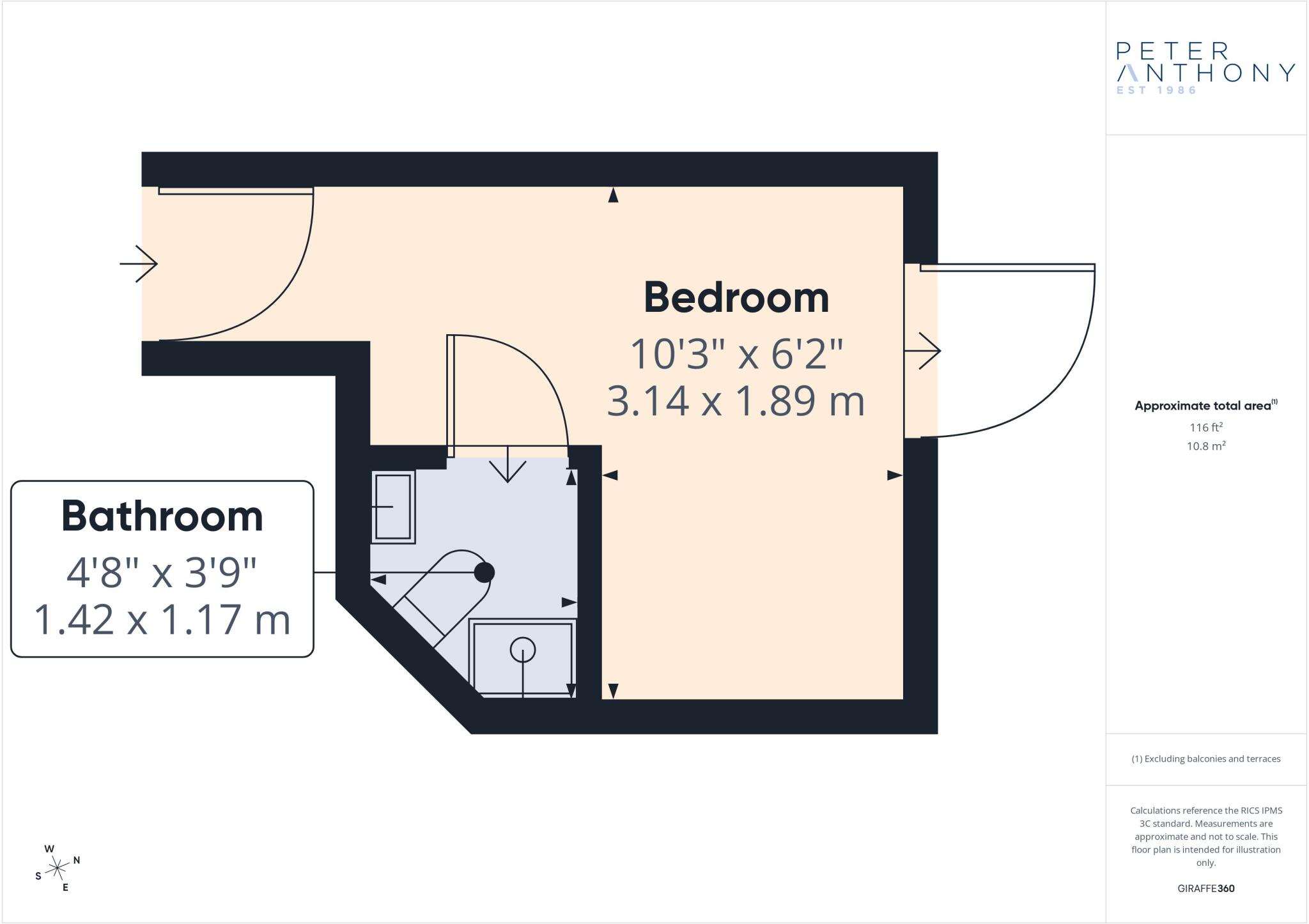 Unit 104 - known as 6D, X1 Chapel Street, 272-280 Chapel Street, Salford floorplan