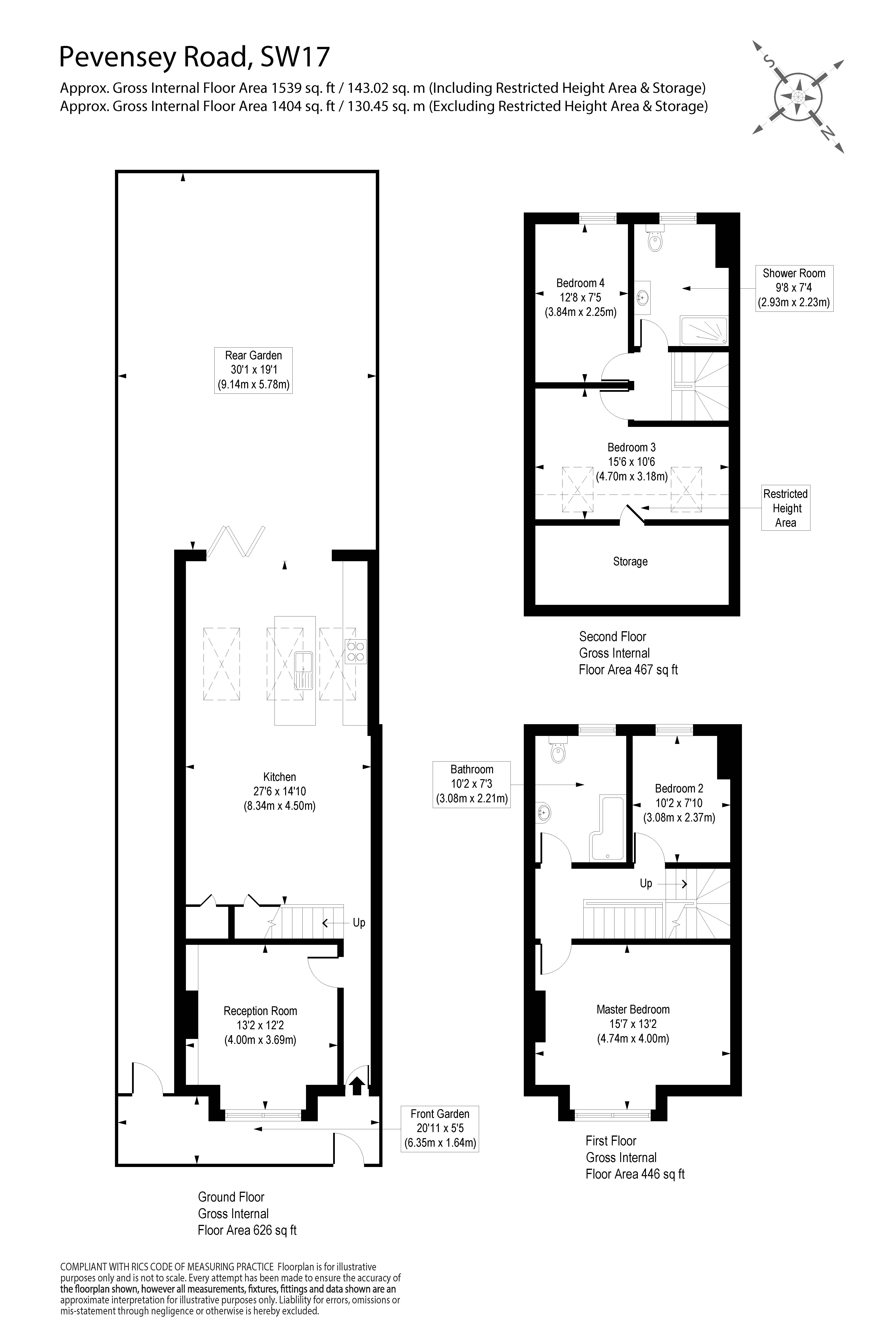 Pevensey Road, London, SW17 floorplan
