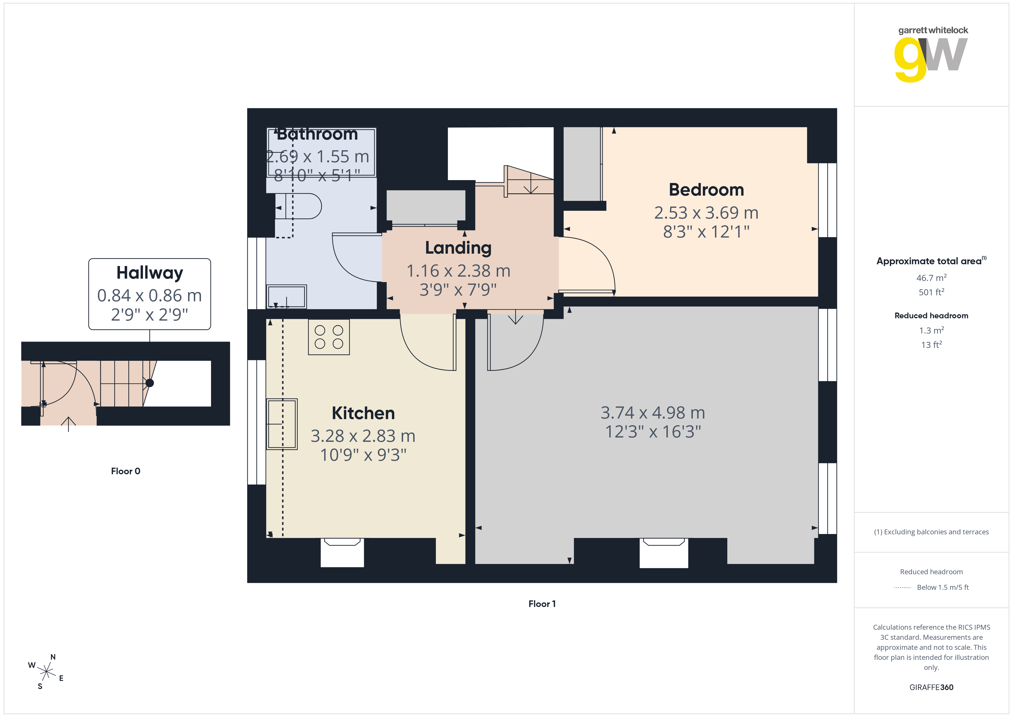 Top Floor Flat (Flat 3), 53, Charlotte Street, W1T 4PA floorplan