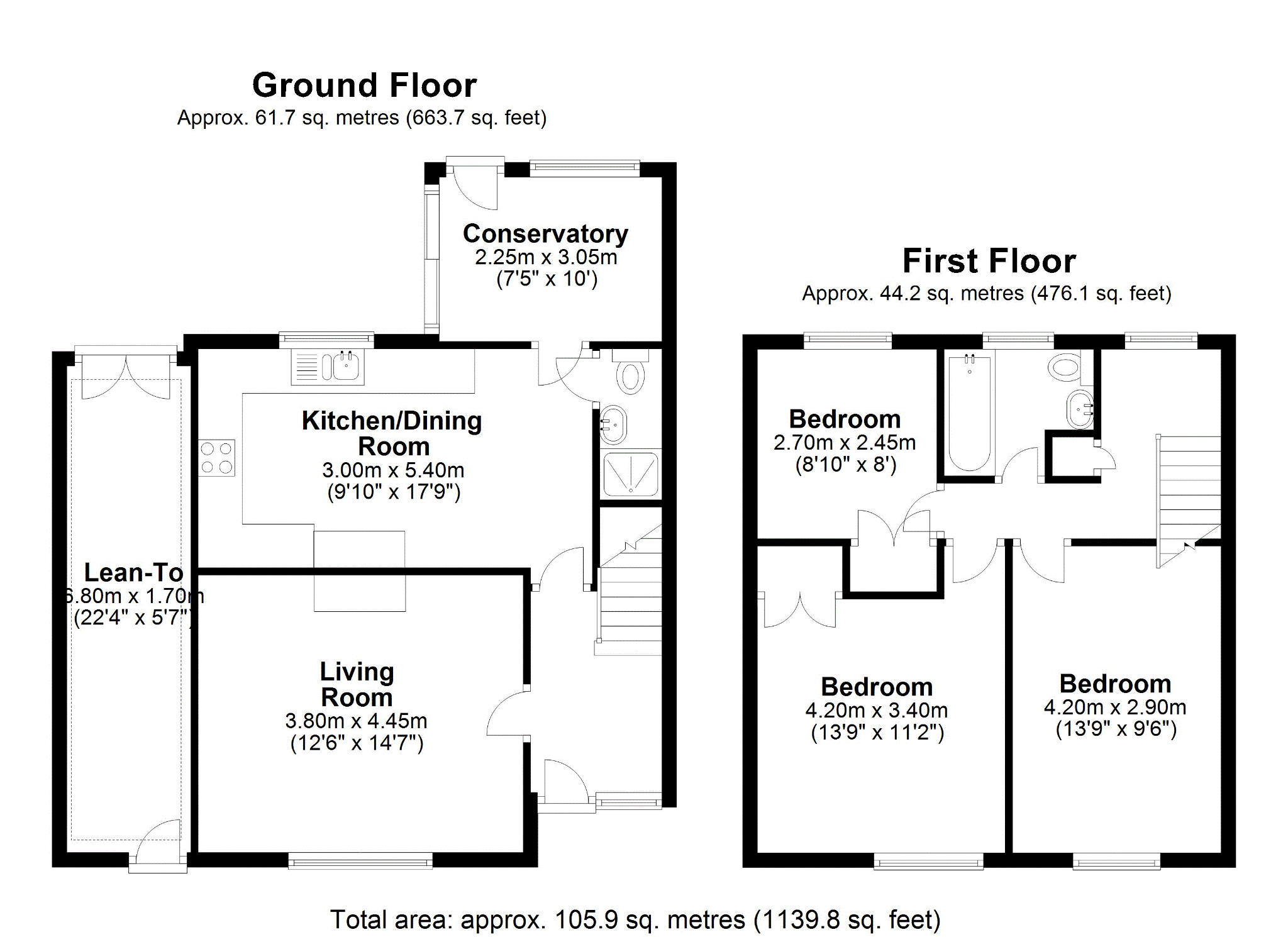 21 Bentham Avenue, Sheerwater, Woking floorplan