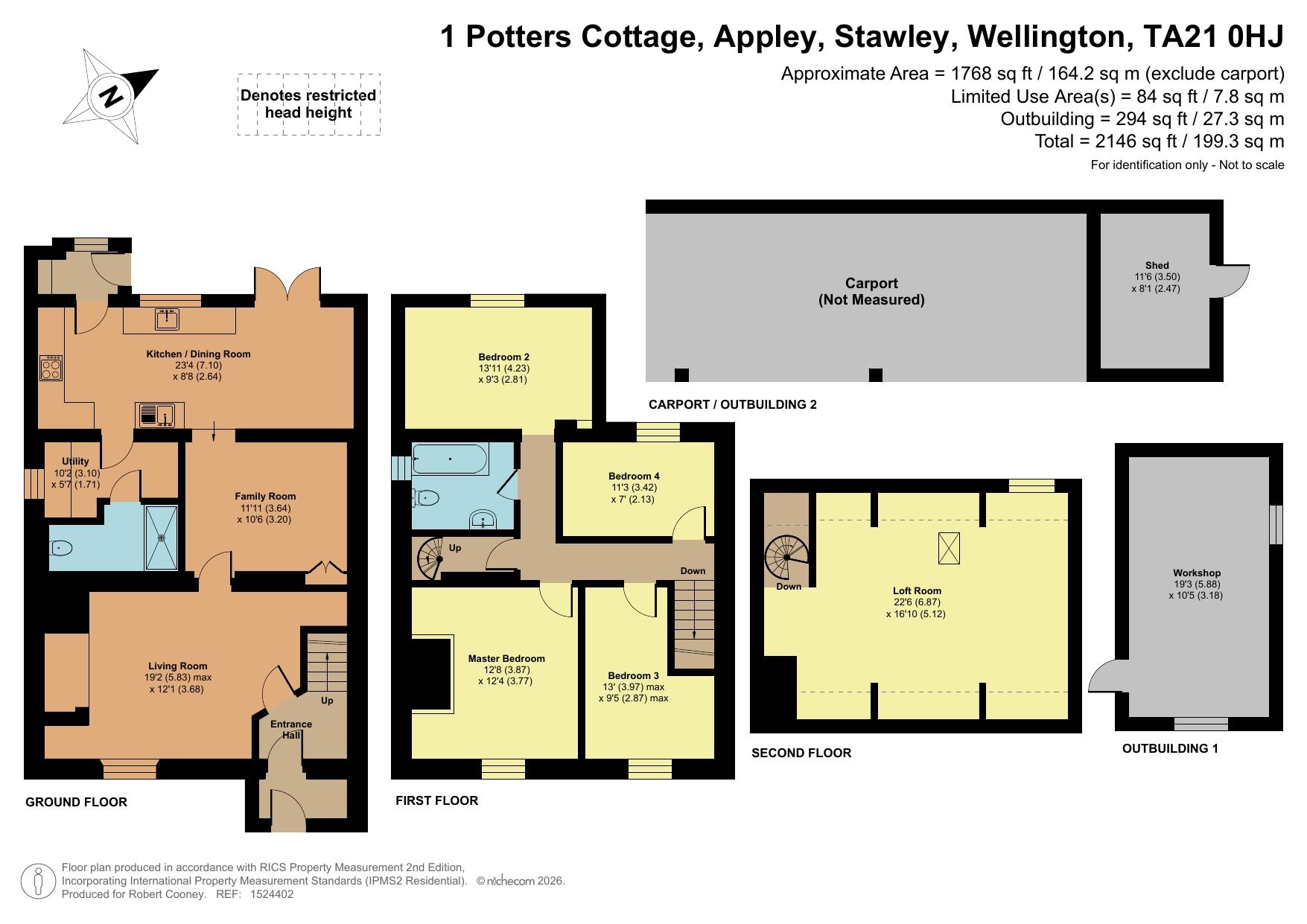 1 Potters Cottage, Wellington floorplan