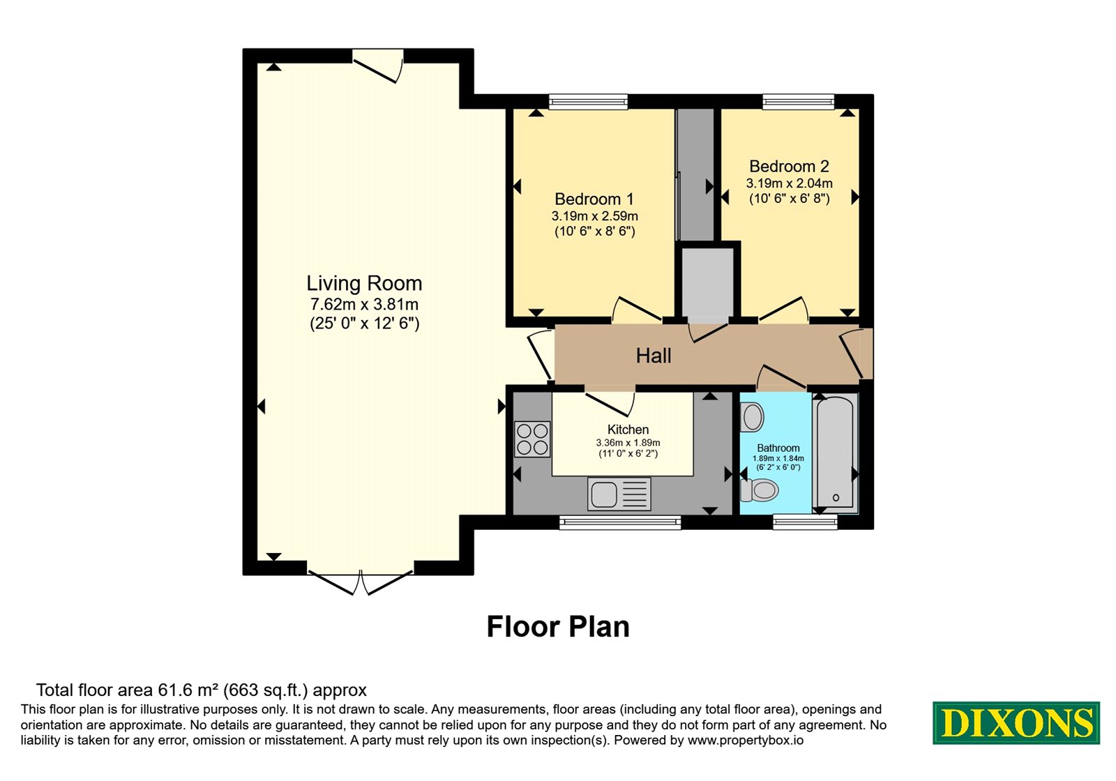 Apartment 2, 40, Spring Road, West Midlands floorplan