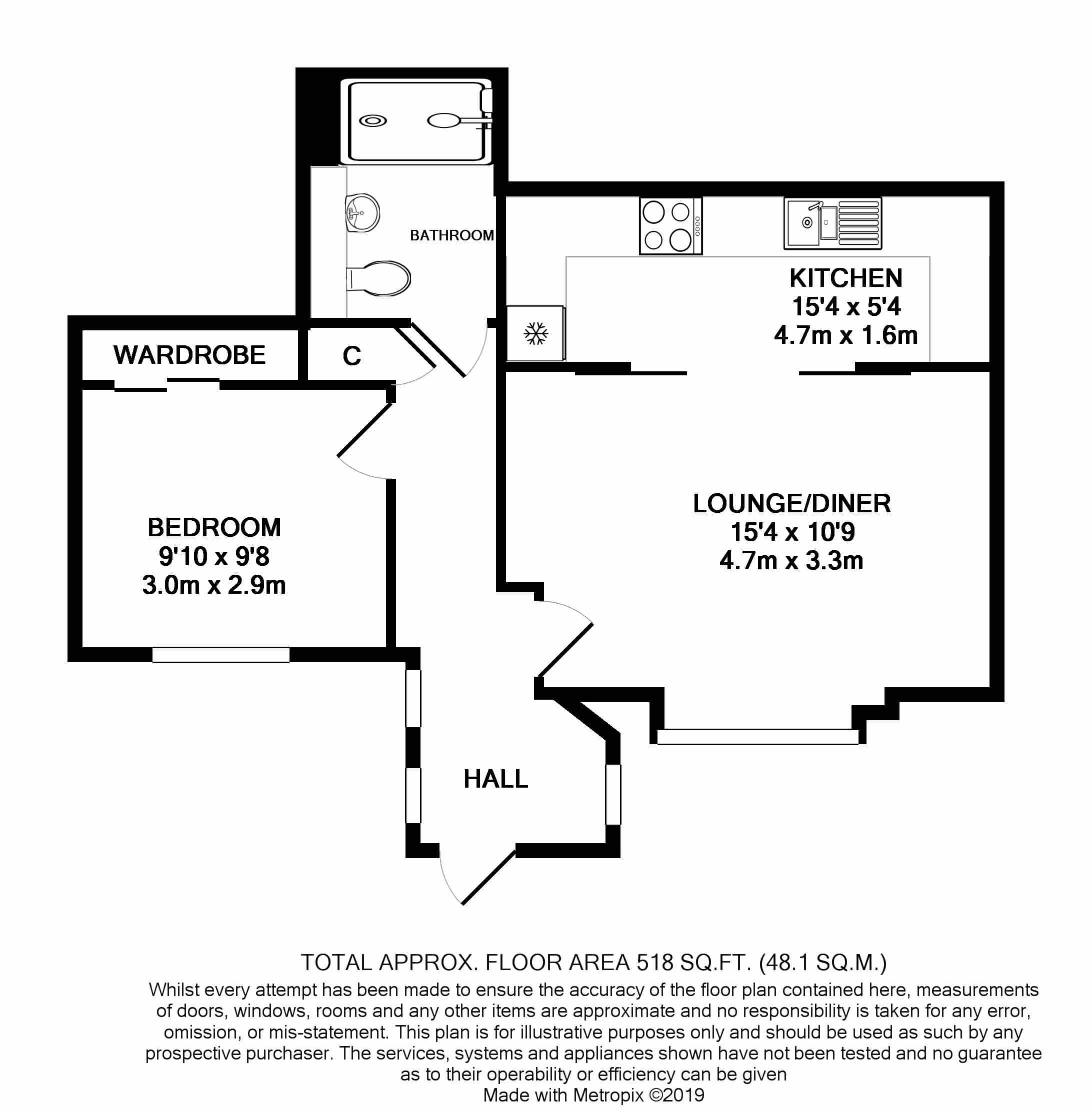1 Bedrooms Flat for sale in East Hill Road, Oxted RH8