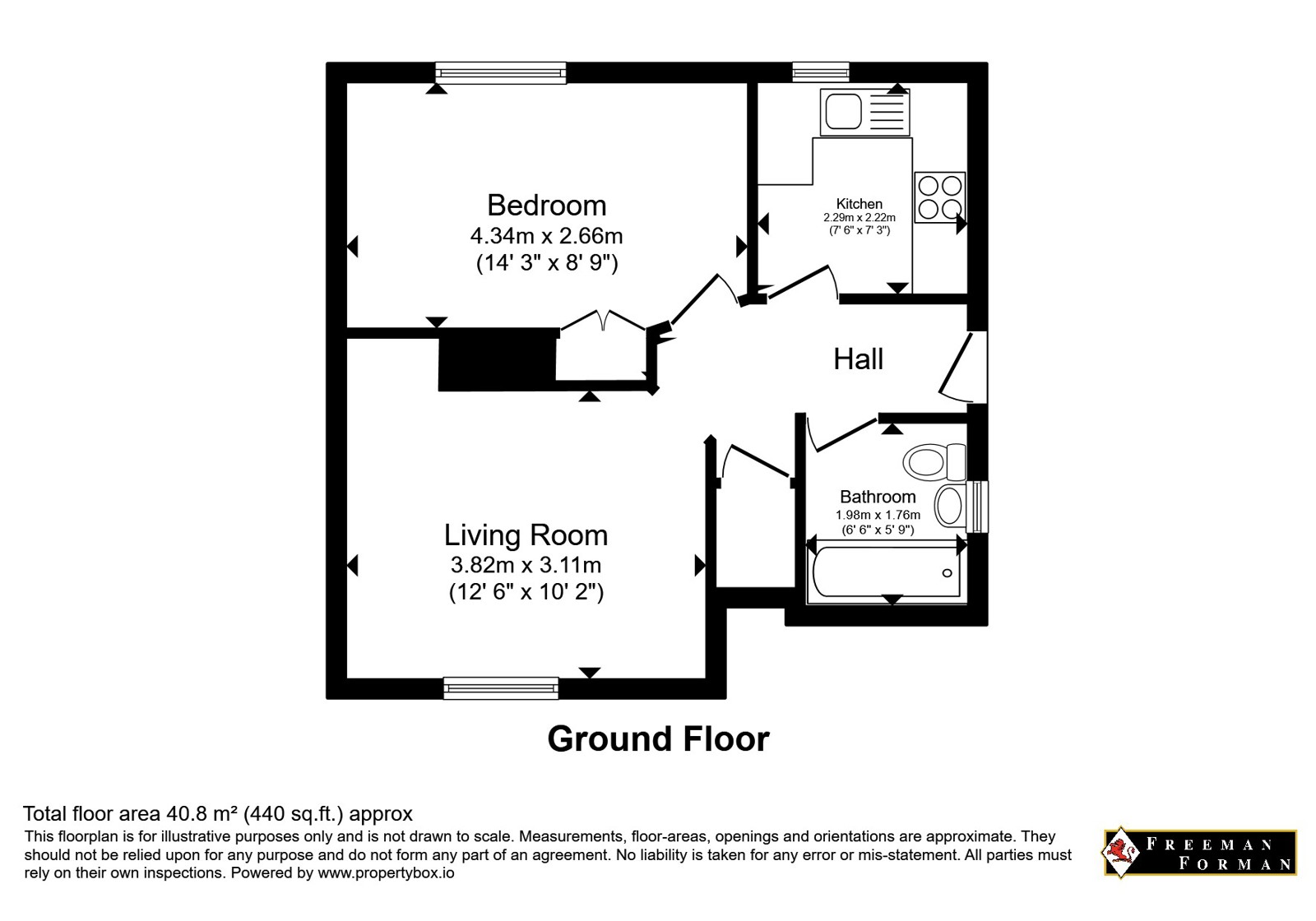 22, Queens Cottages, East Sussex floorplan