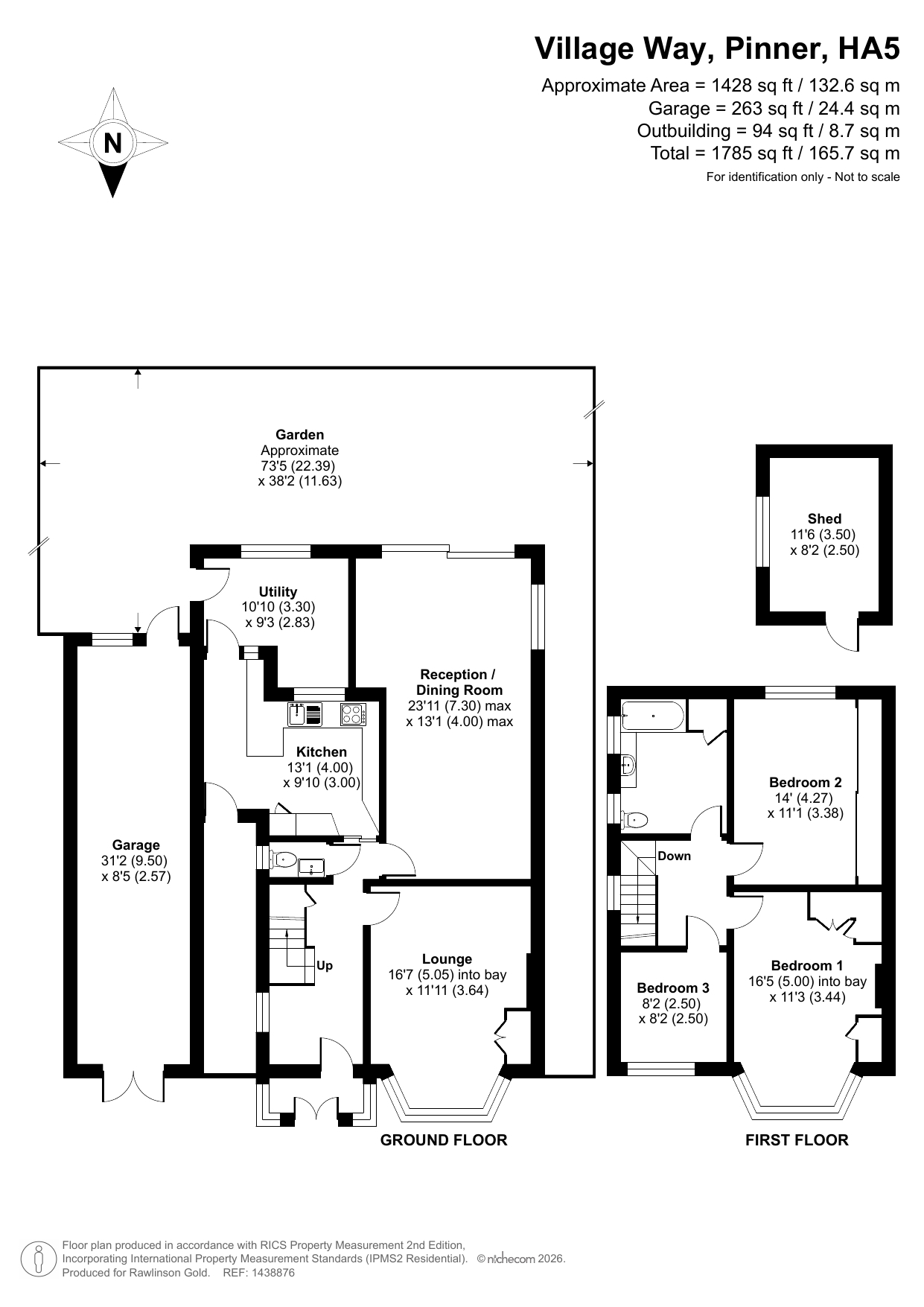 47, Village Way, Pinner floorplan