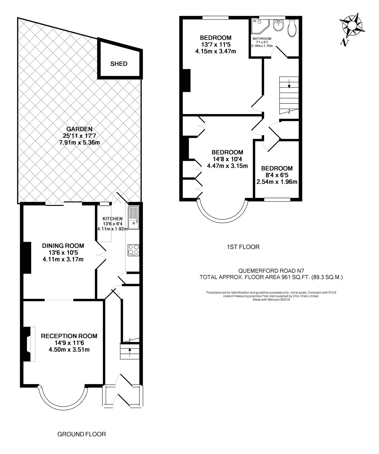 3 Bedrooms Terraced house for sale in Quemerford Road, Islington, London N7