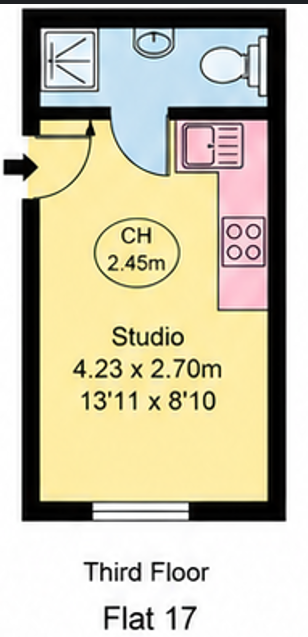 Flat 17, 36, Penywern Road, Penywern Road floorplan