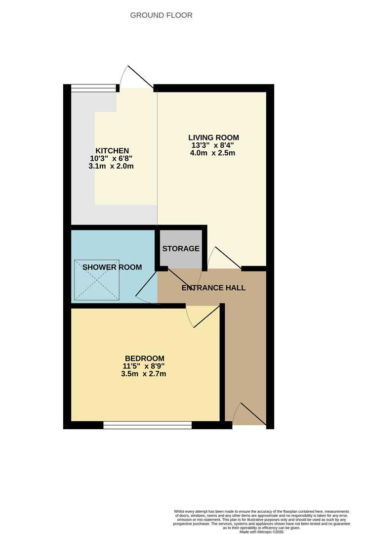 Flat 1, 47, Southend Road, Hockley floorplan