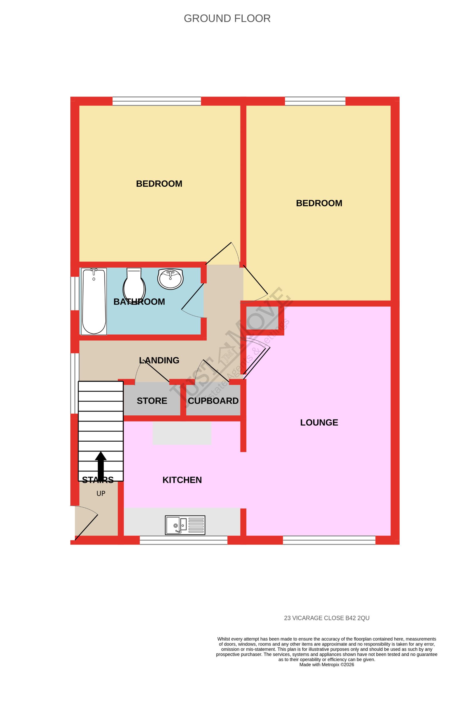 43, Vicarage Close, Birmingham floorplan