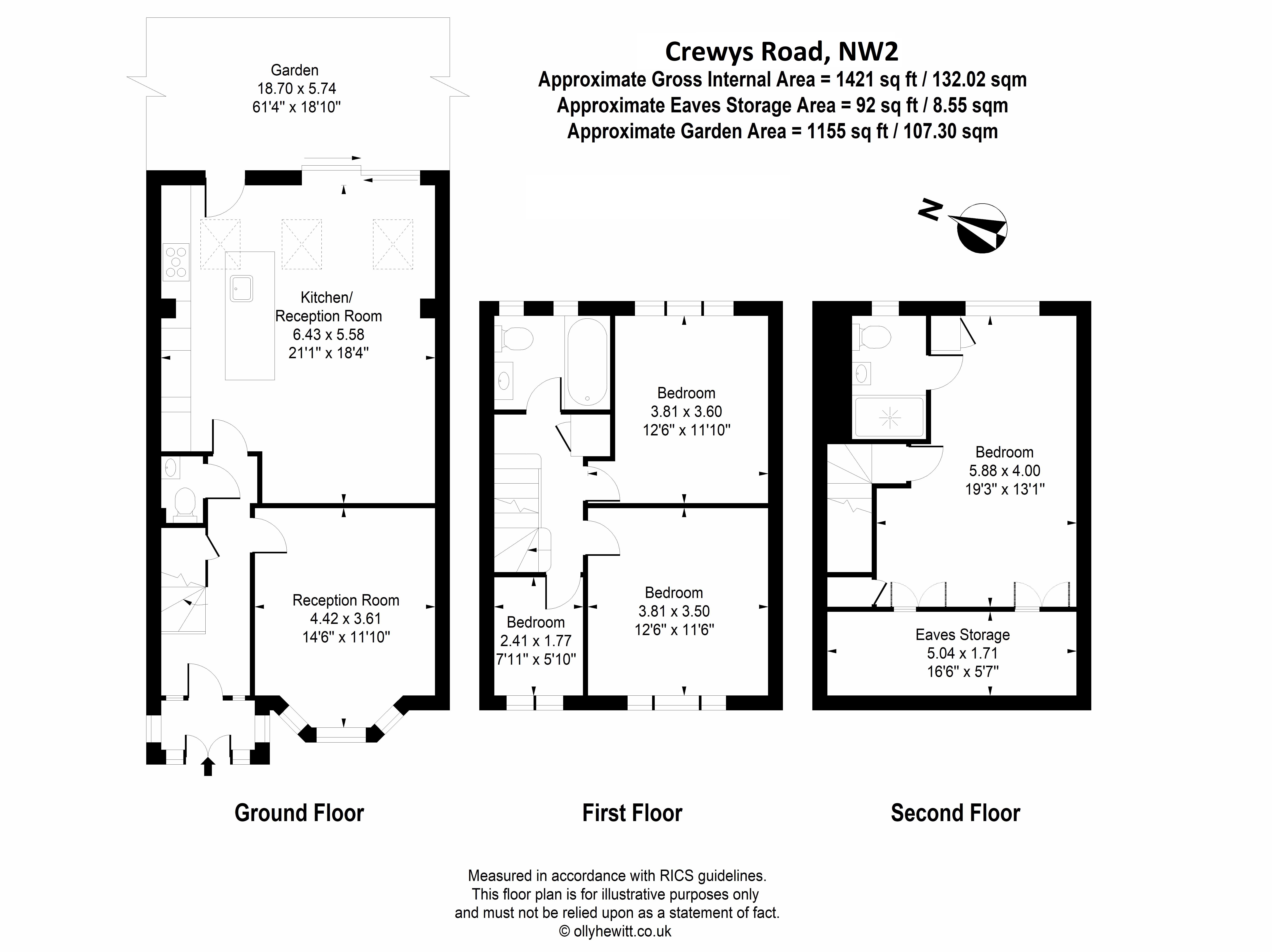 76, Crewys Road, Barnet floorplan