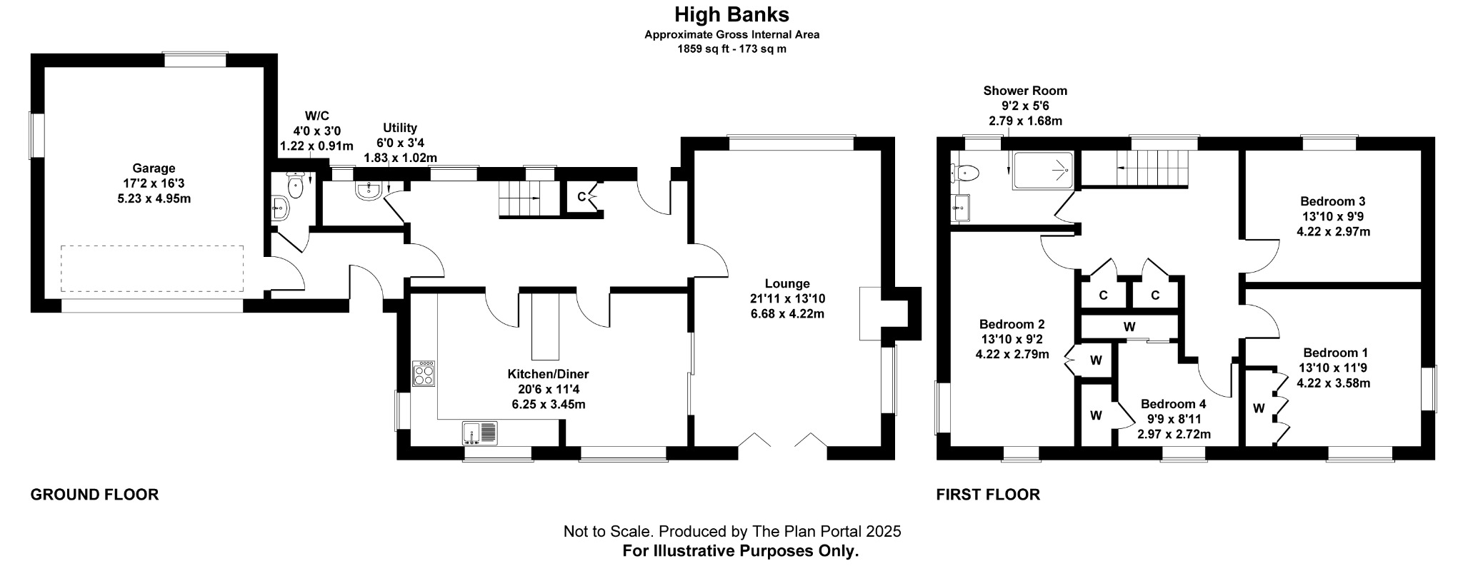High Banks, Leigh Road, Chulmleigh floorplan