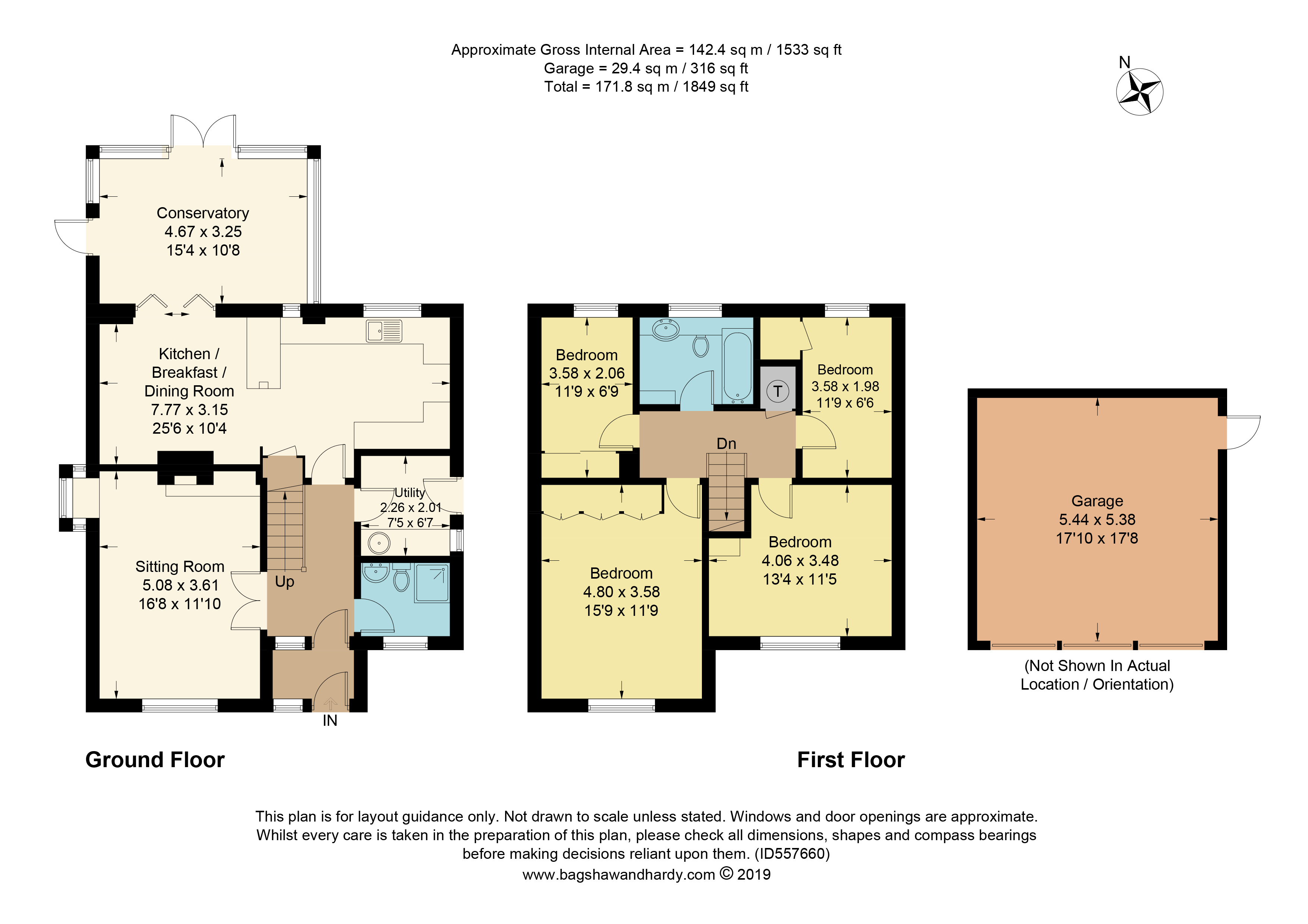 4 Bedrooms Detached house for sale in The Fieldings, Horley, Surrey RH6