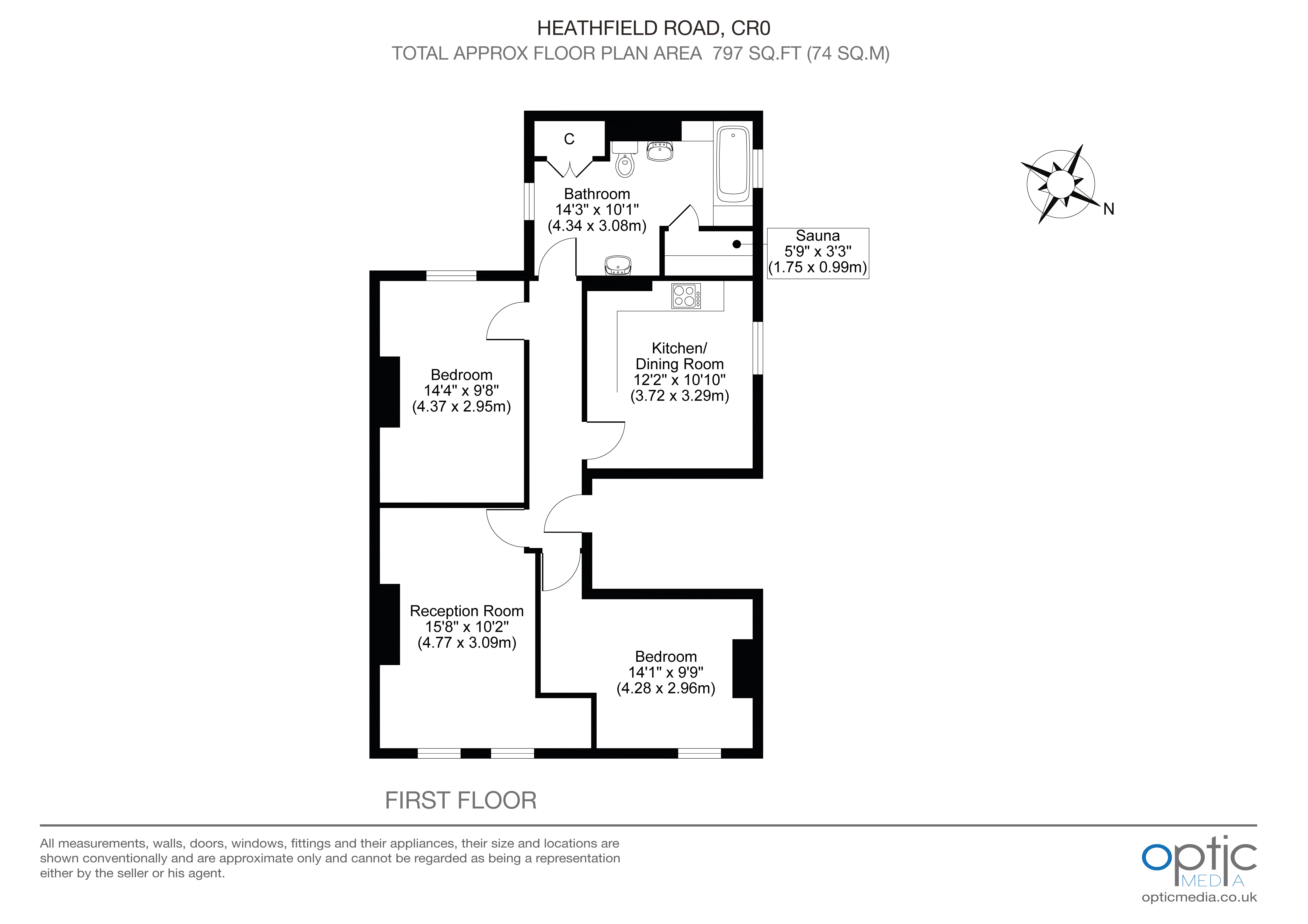 32, Heathfield Road, Croydon floorplan