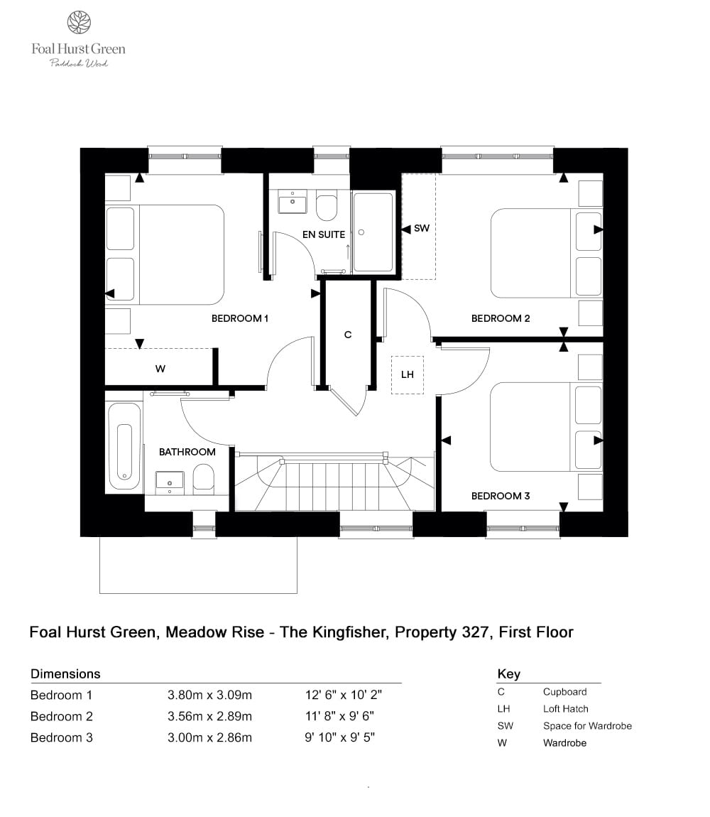 327, Paddock Wood, Tn12 6Gp, Paddock Wood floorplan