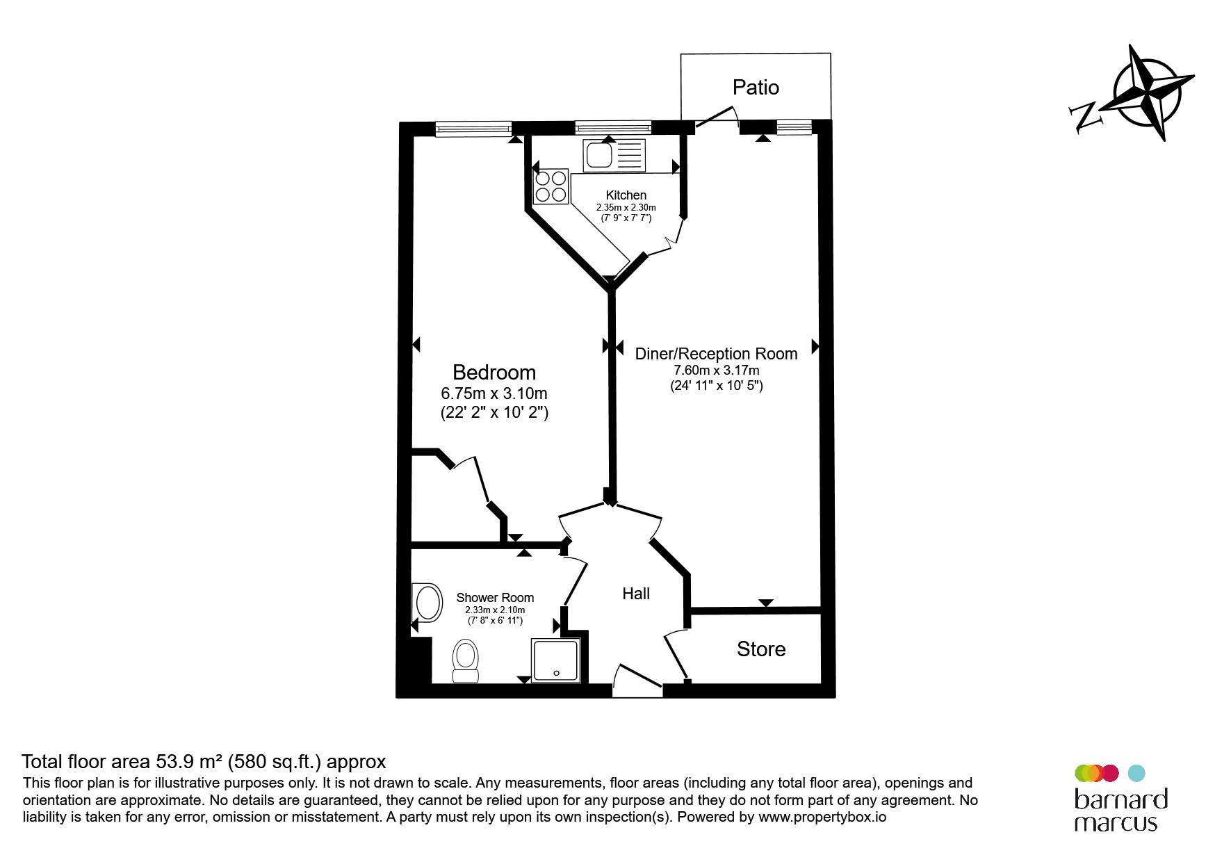 Flat 55, Elles House, Shotfield, WALLINGTON floorplan