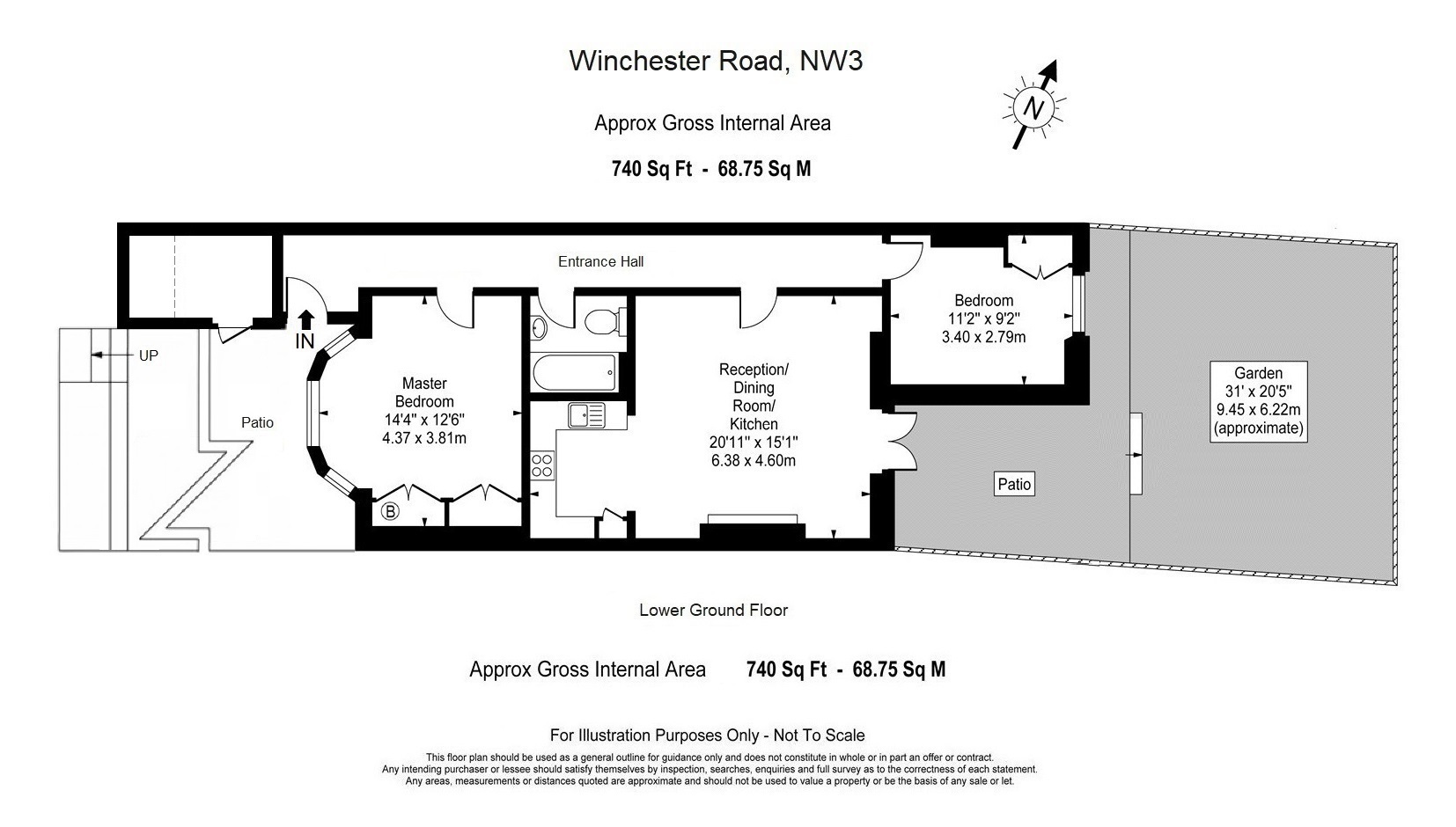 2 Bedrooms Flat to rent in Winchester Road, Swiss Cottage, London NW3