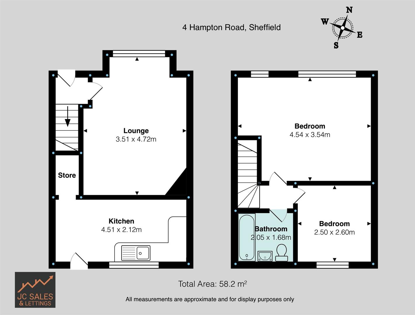 4, Hampton Road, Sheffield floorplan