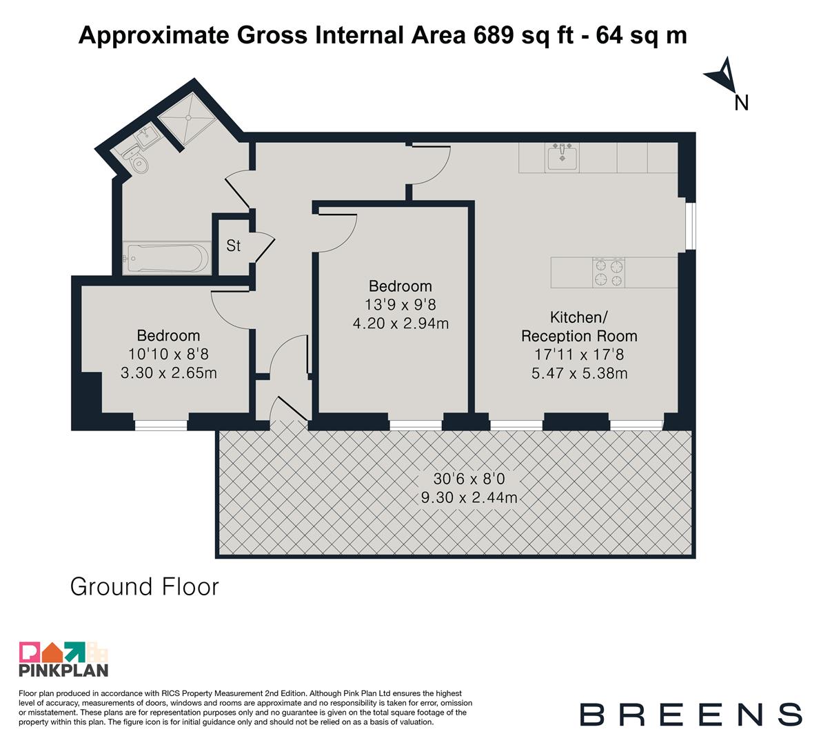 Flat 1, 1A, Willow Street, Chingford floorplan