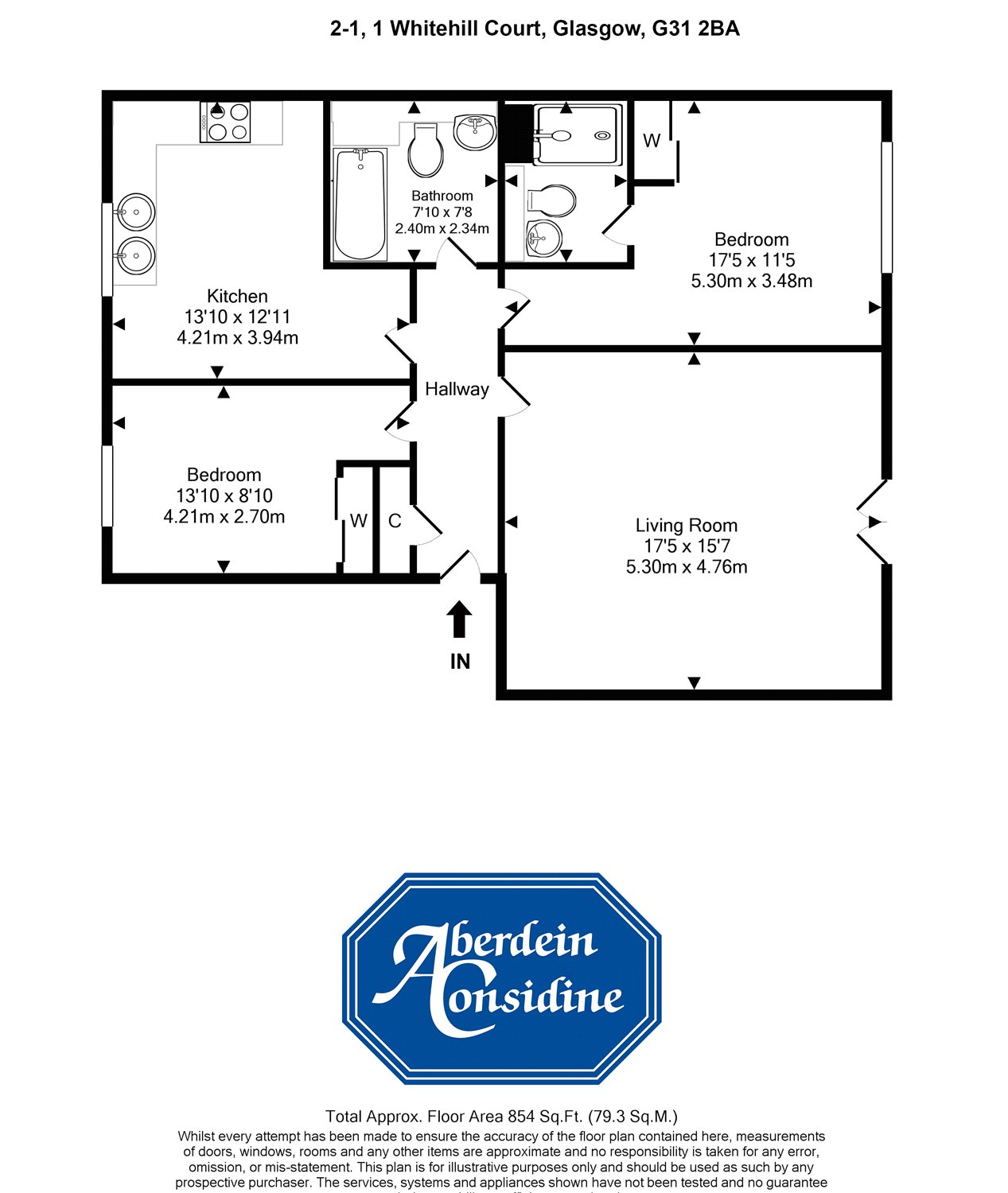 2 Bedrooms Flat for sale in 2/1, Whitehill Court, Glasgow, Lanarkshire G31