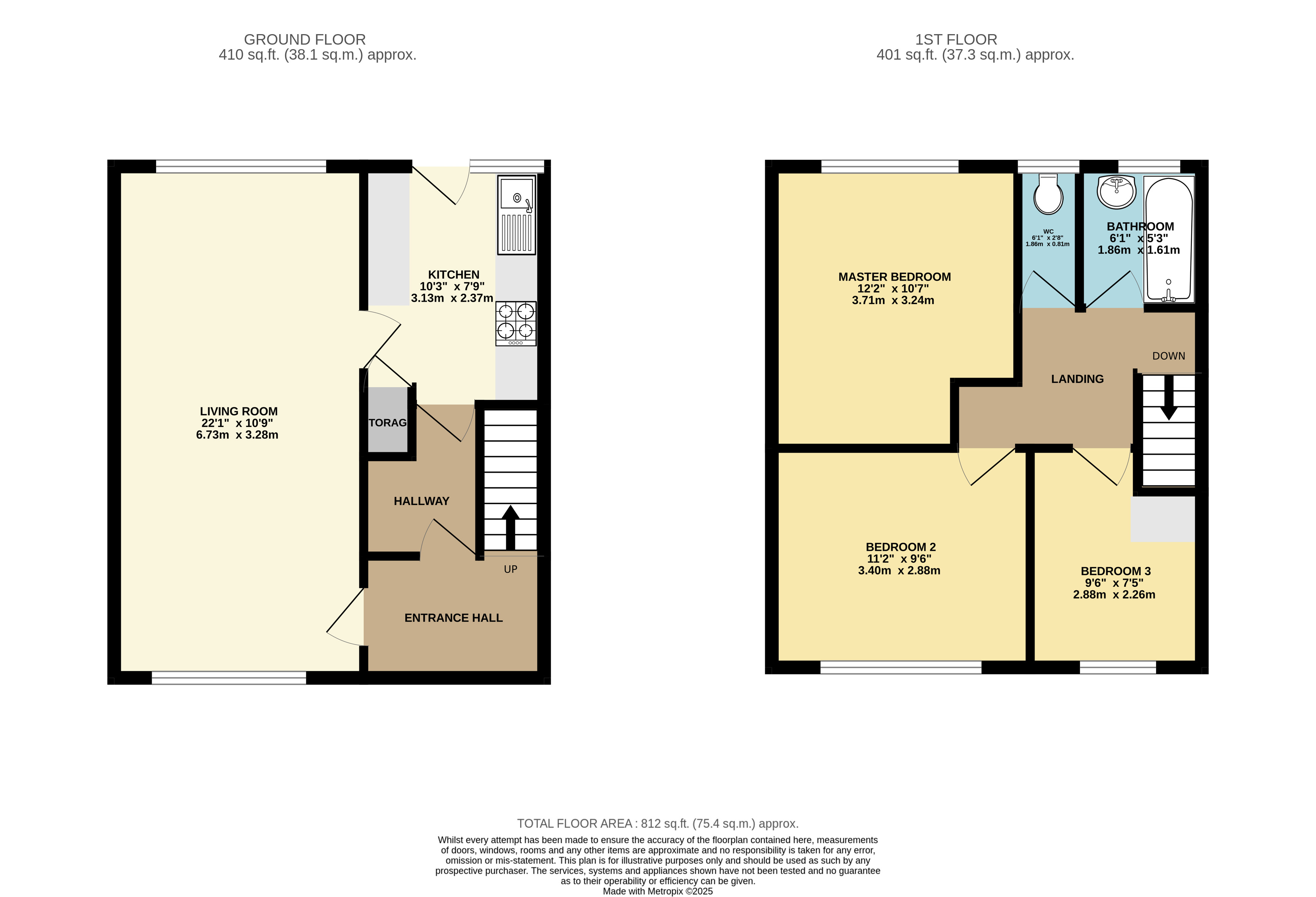 24, Chandos Walk, Leeds floorplan