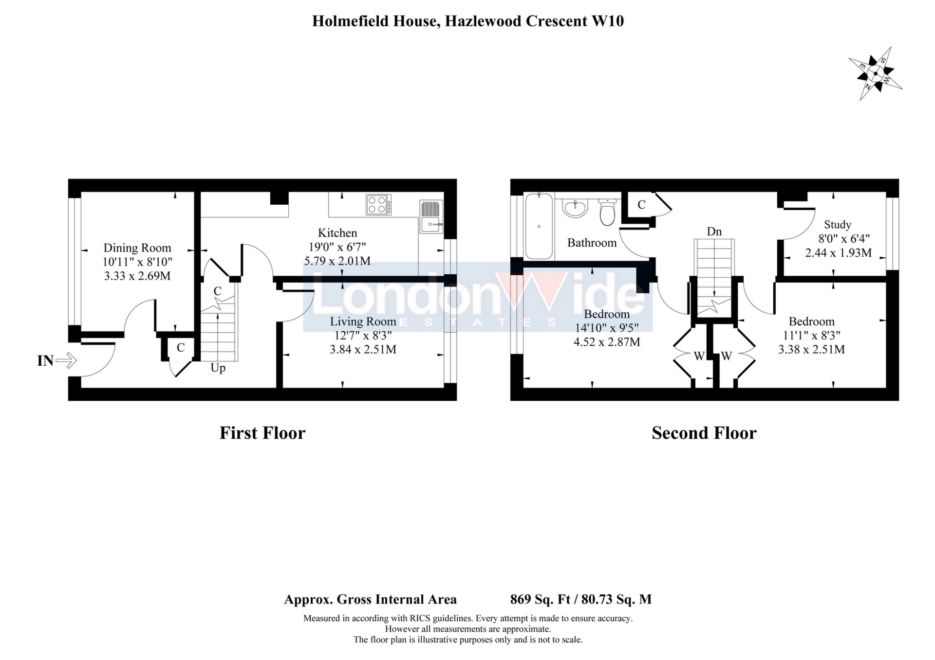 316 Holmefield House, Hazlewood Cresent,, London floorplan