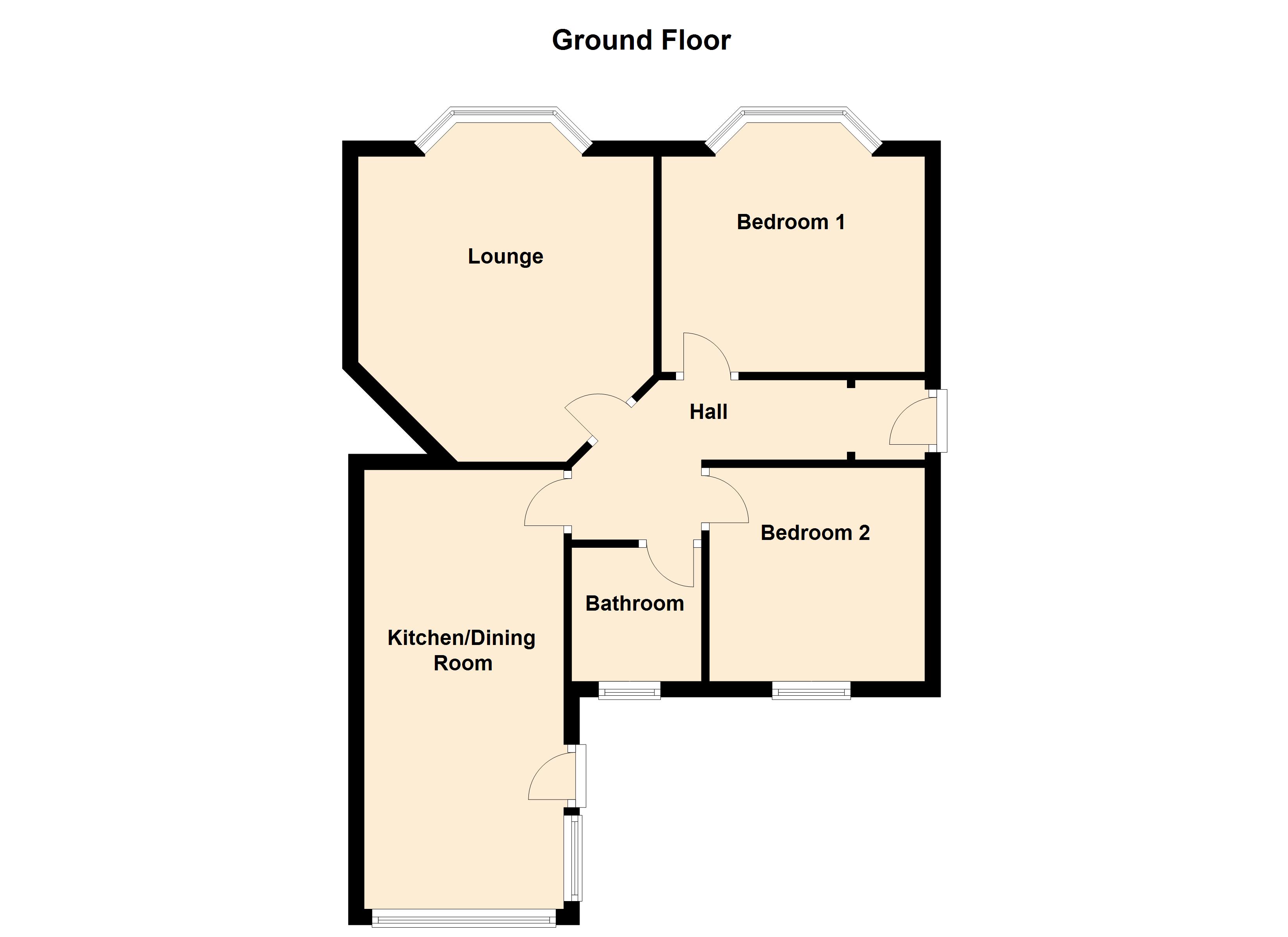 2 Bedrooms Semi-detached bungalow to rent in Hemingway, Blackpool, Lancashire FY4