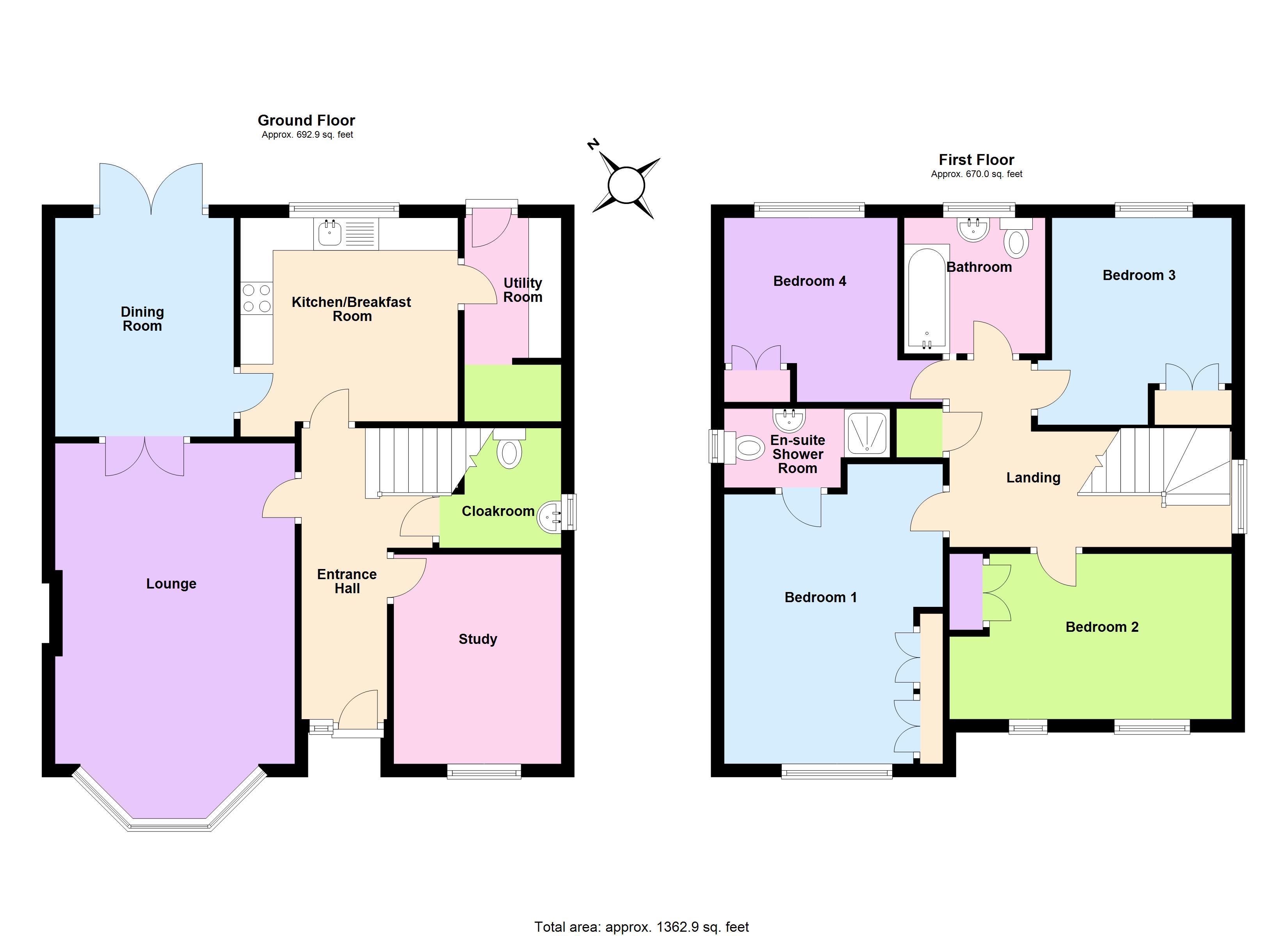 2, Pershore Close, Wellingborough floorplan