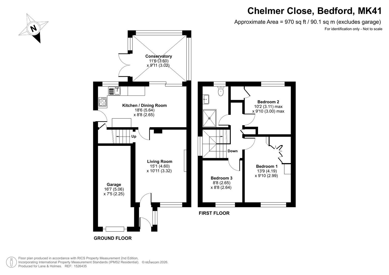 21, Chelmer Close, Bedford floorplan