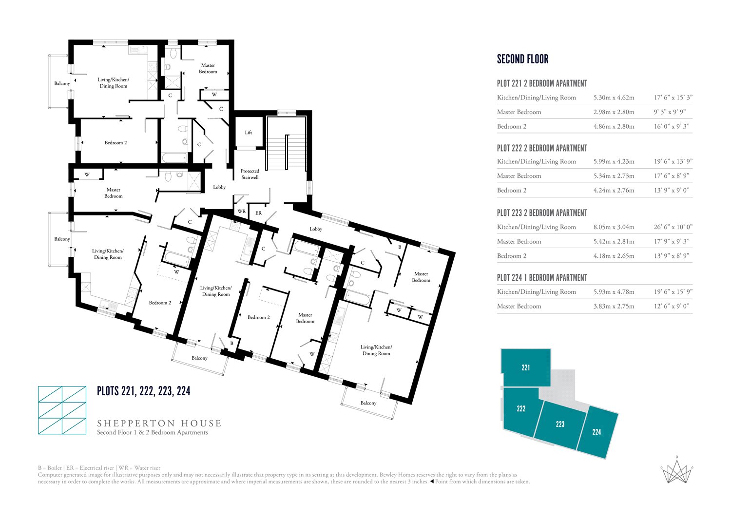 2 Bedrooms Flat for sale in Hersham Road, Hersham, Walton-On-Thames, Surrey KT12