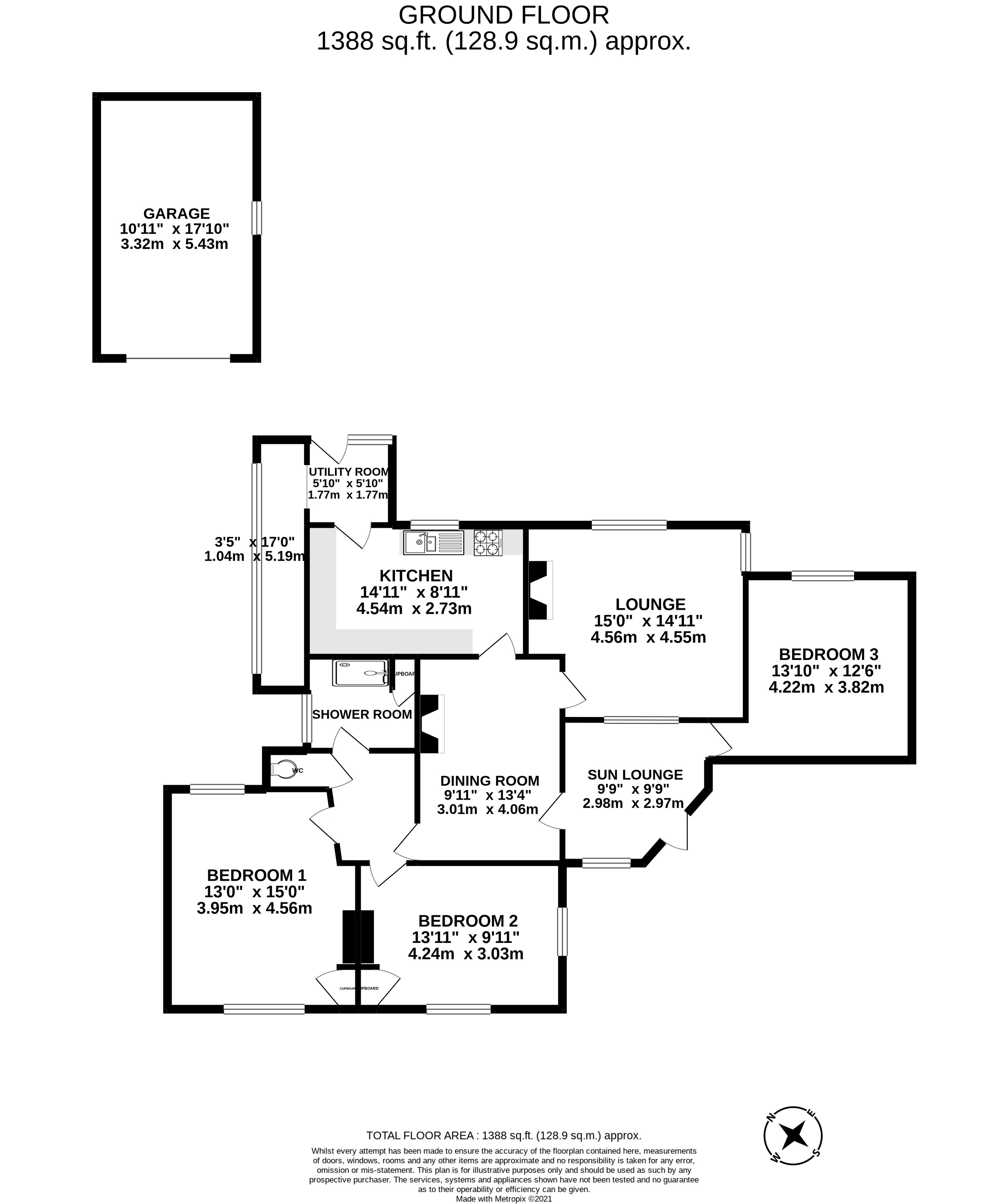 Lea Road, Lea, Preston PR2, 3 bedroom detached bungalow for sale