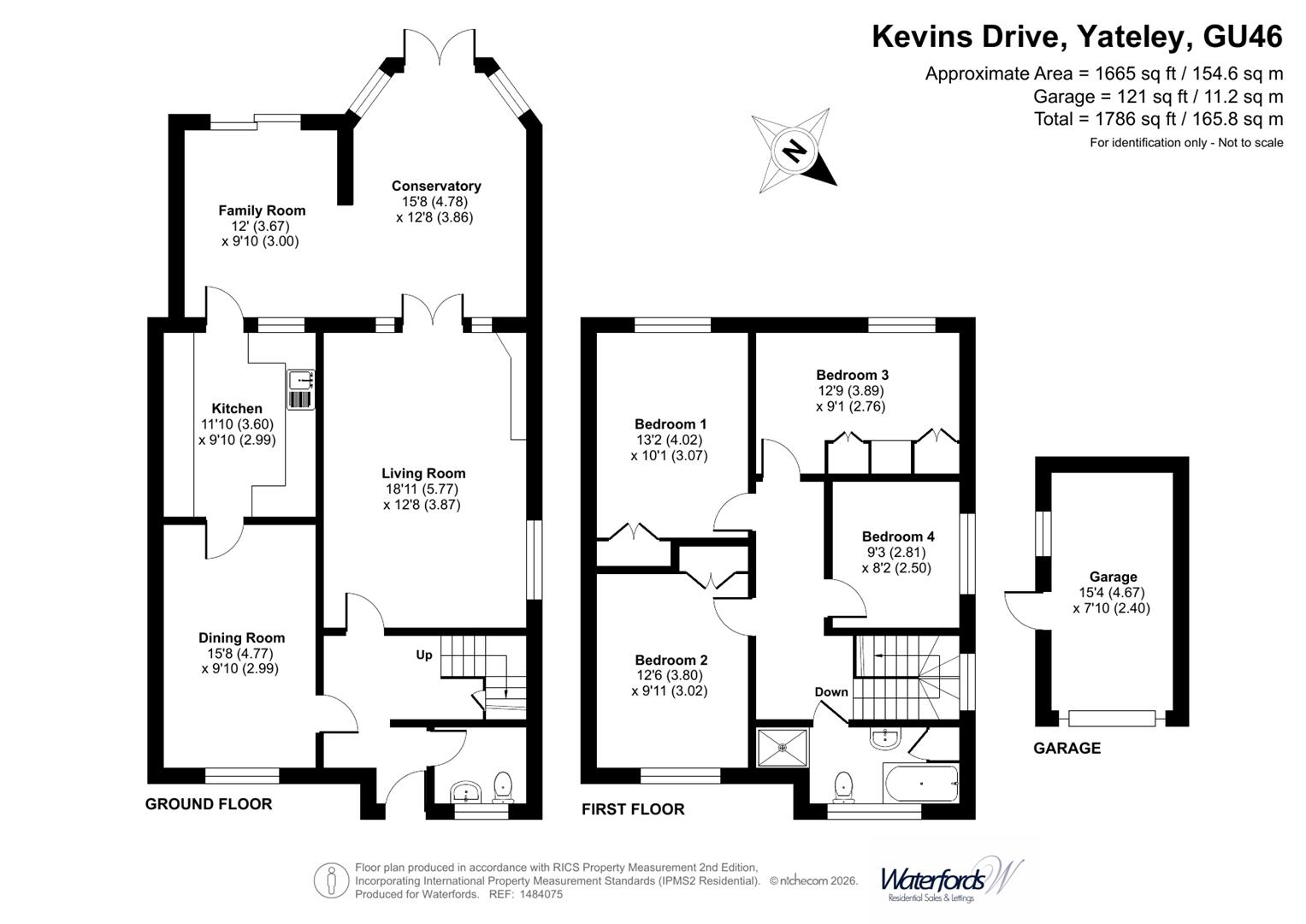 26, Kevins Drive, Yateley floorplan