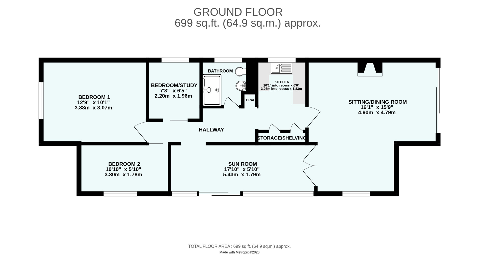 16, Heatherfield, Exeter floorplan