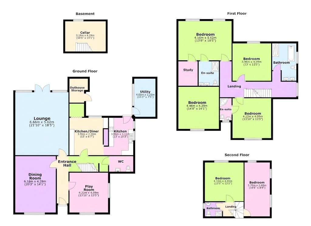 2, The Villas, Staffordshire floorplan