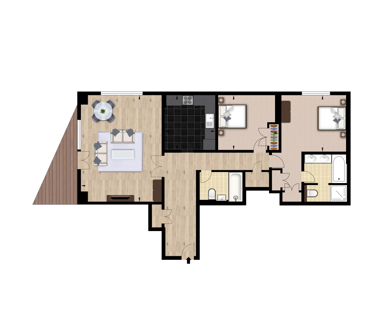 55, Circus Apartments, London floorplan