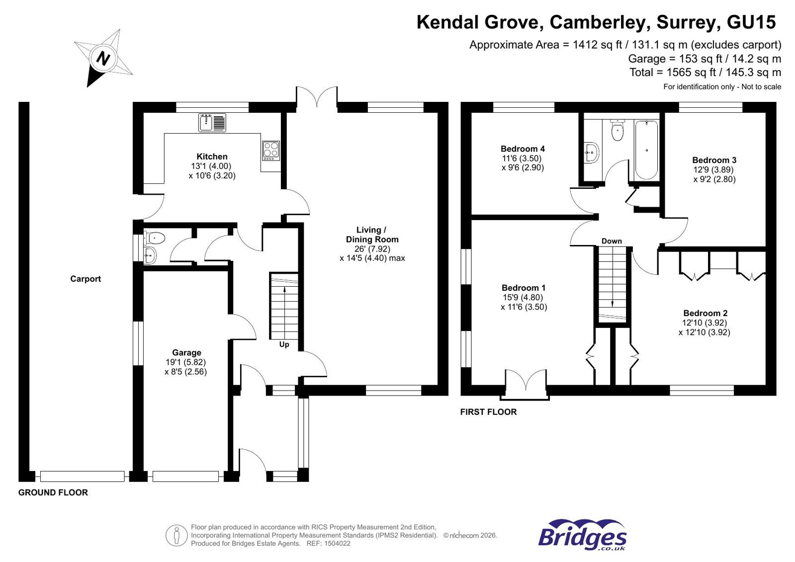 6, Kendal Grove, Surrey floorplan