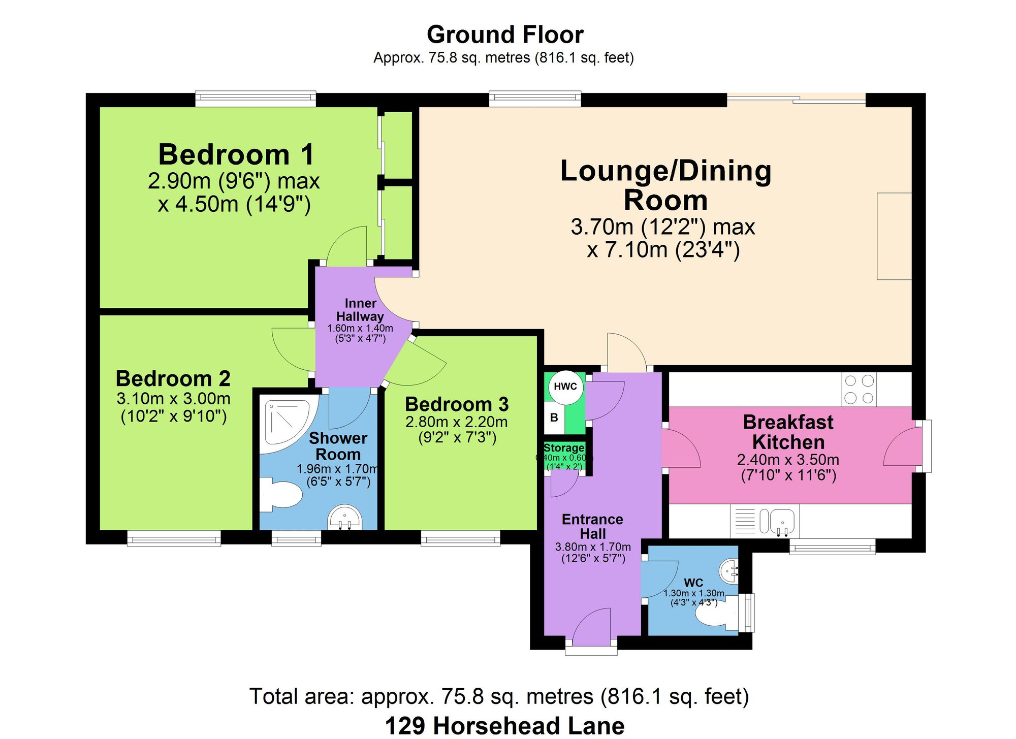 129 Horsehead Lane, Chesterfield floorplan