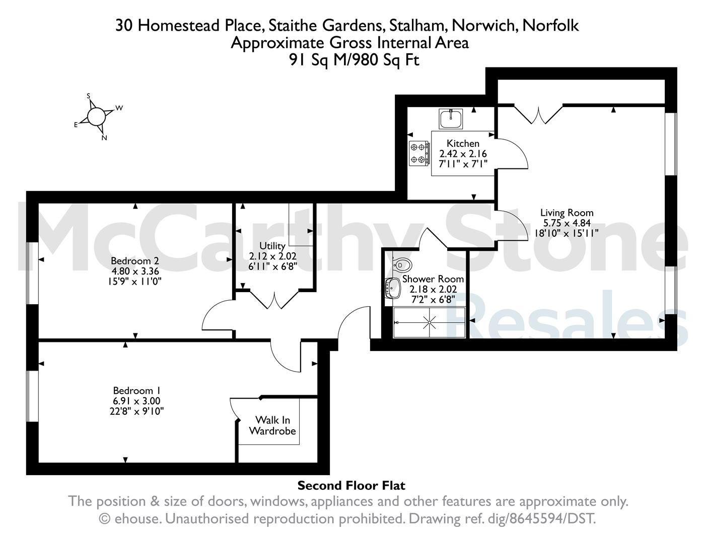 30 Homestead Place, Upper Staithe Road, Norwich floorplan