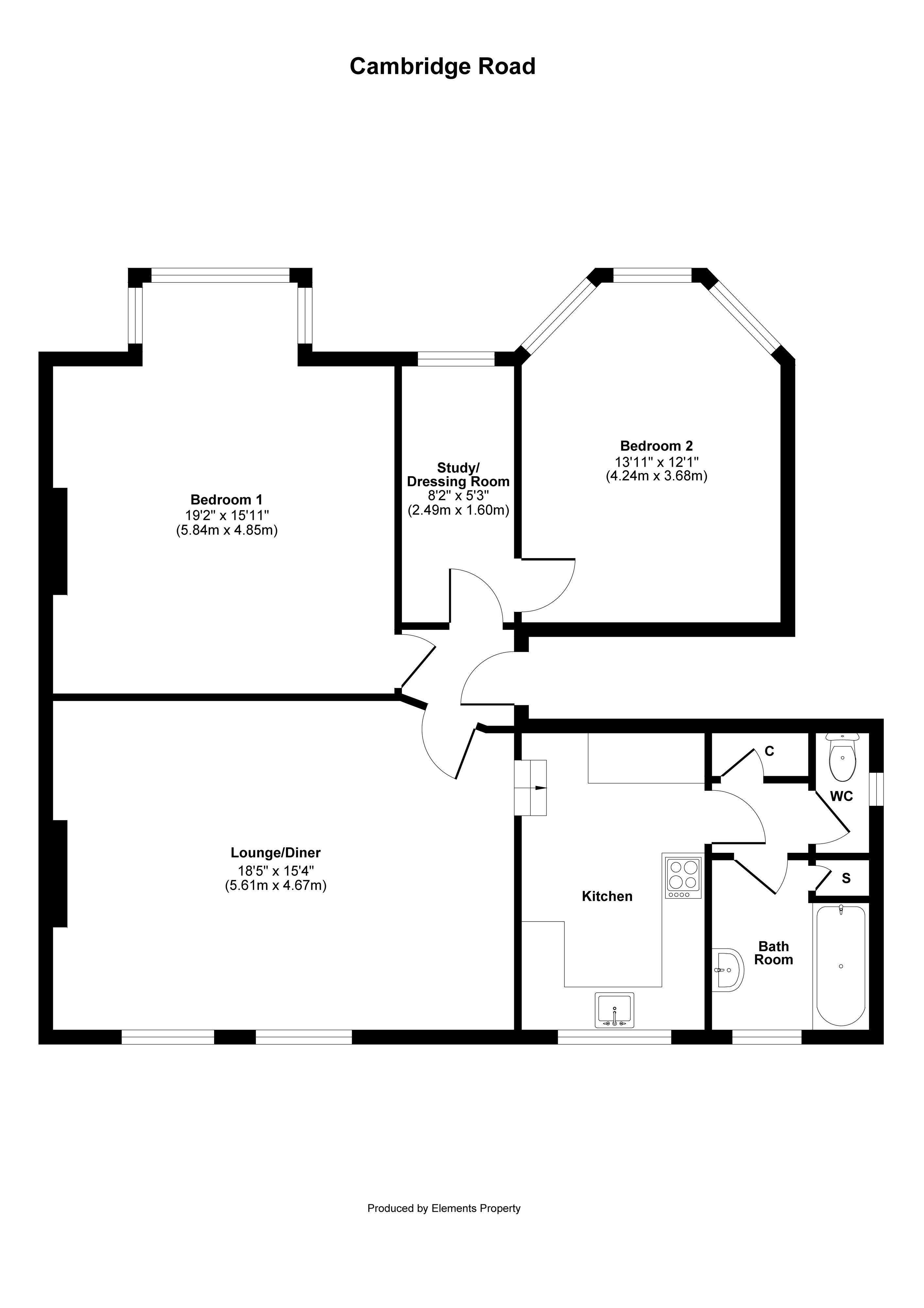 2 Bedrooms Flat to rent in Cambridge Road, Bromley BR1