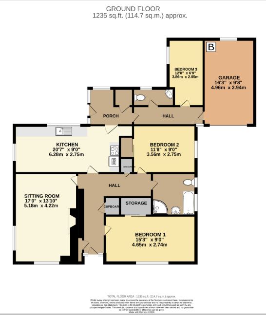 Grove End , Creake Road, Sculthorpe floorplan