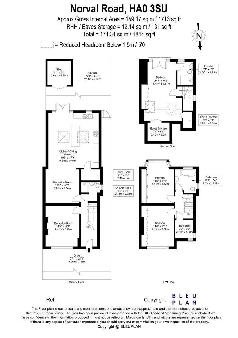 114, Norval Road, Wembley floorplan